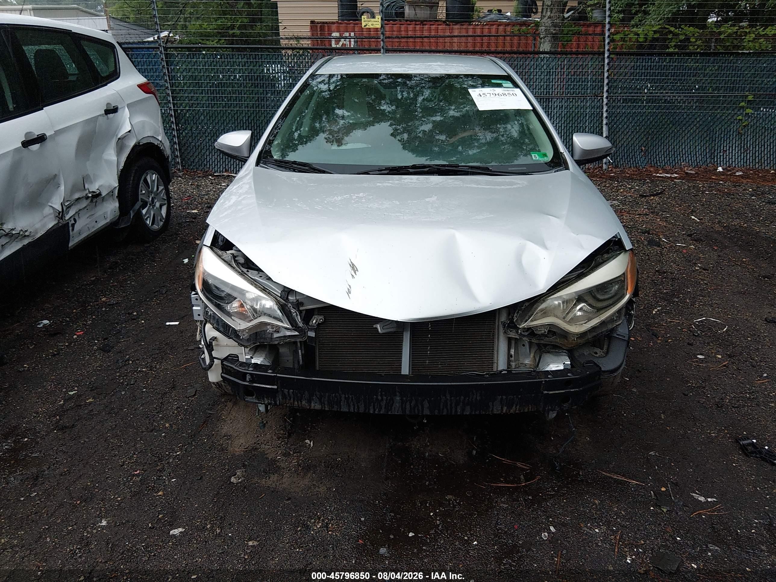 2014 Toyota Corolla S Plus Silver vin: 2T1BURHE6EC057897