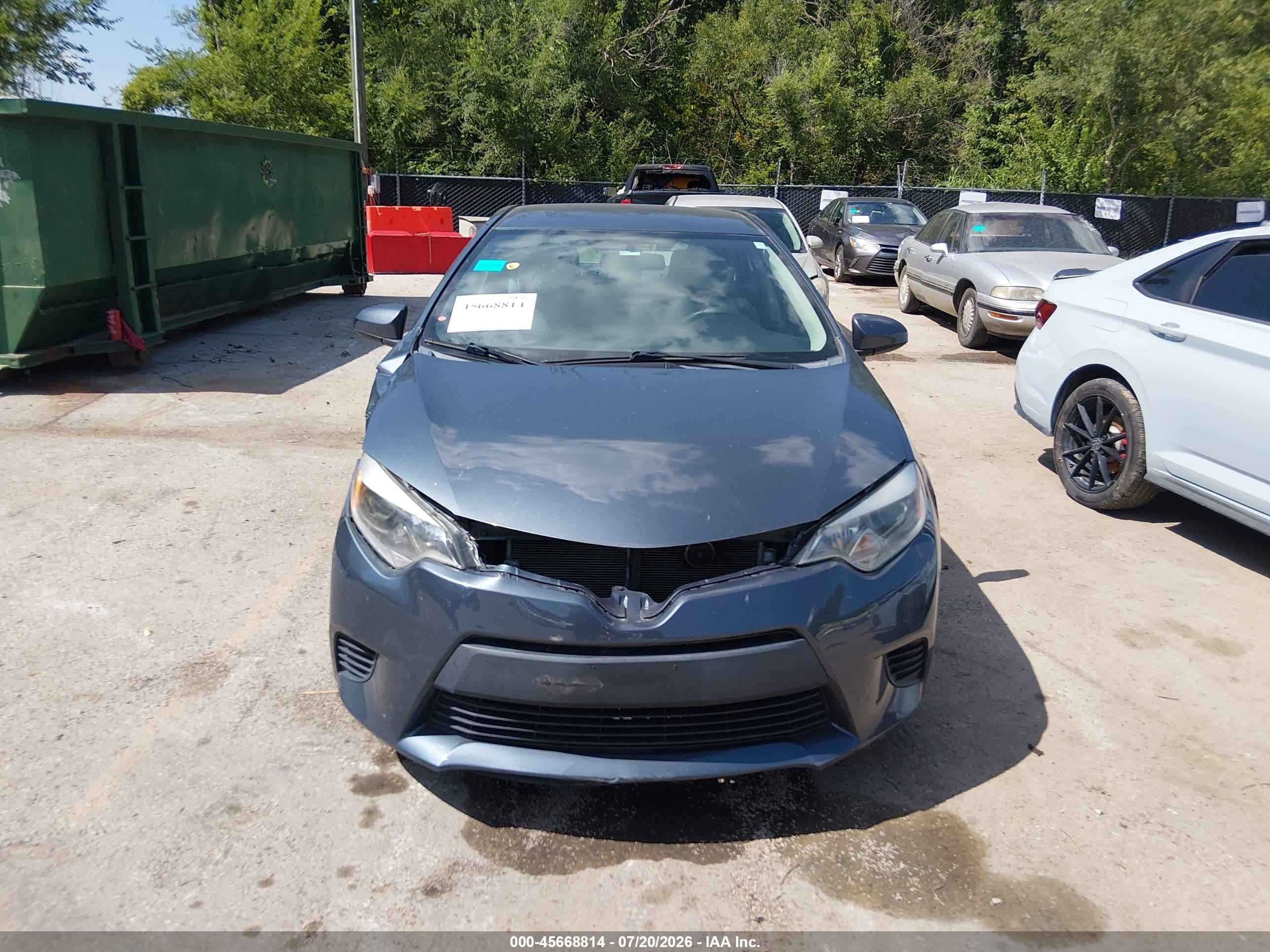 2014 Toyota Corolla L Серый vin: 2T1BURHE6EC059018