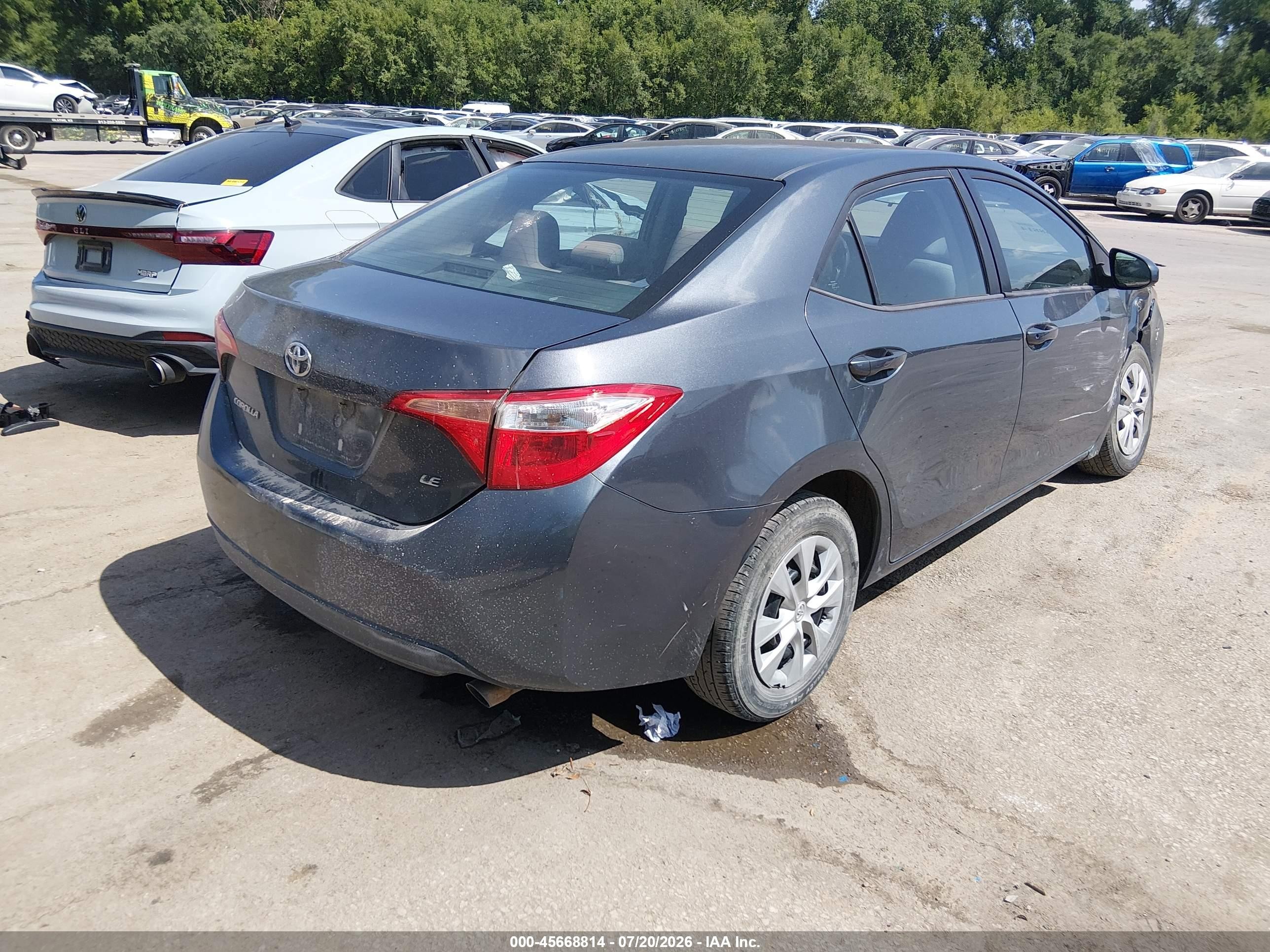 2014 Toyota Corolla L Серый vin: 2T1BURHE6EC059018