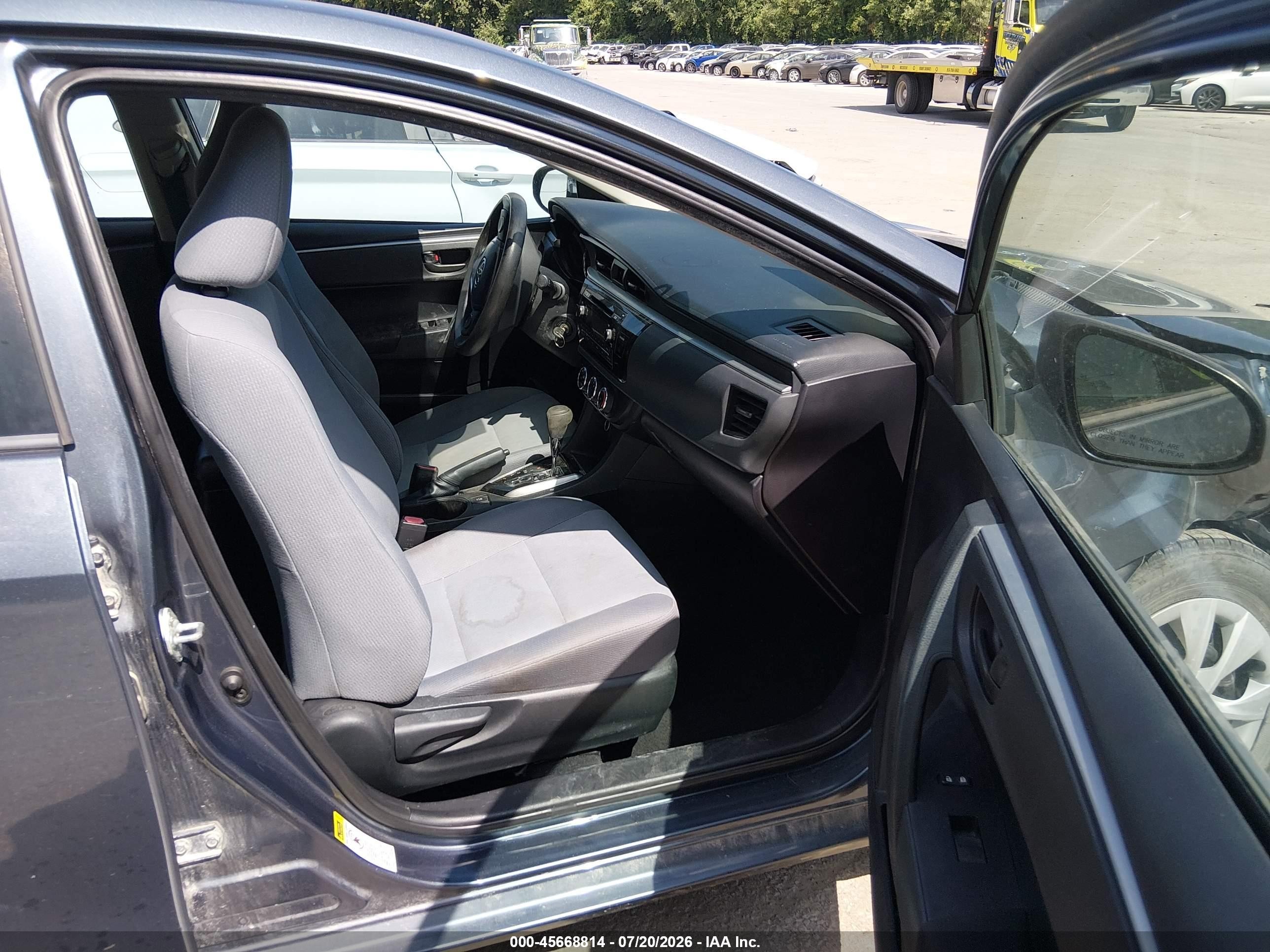 2014 Toyota Corolla L Серый vin: 2T1BURHE6EC059018