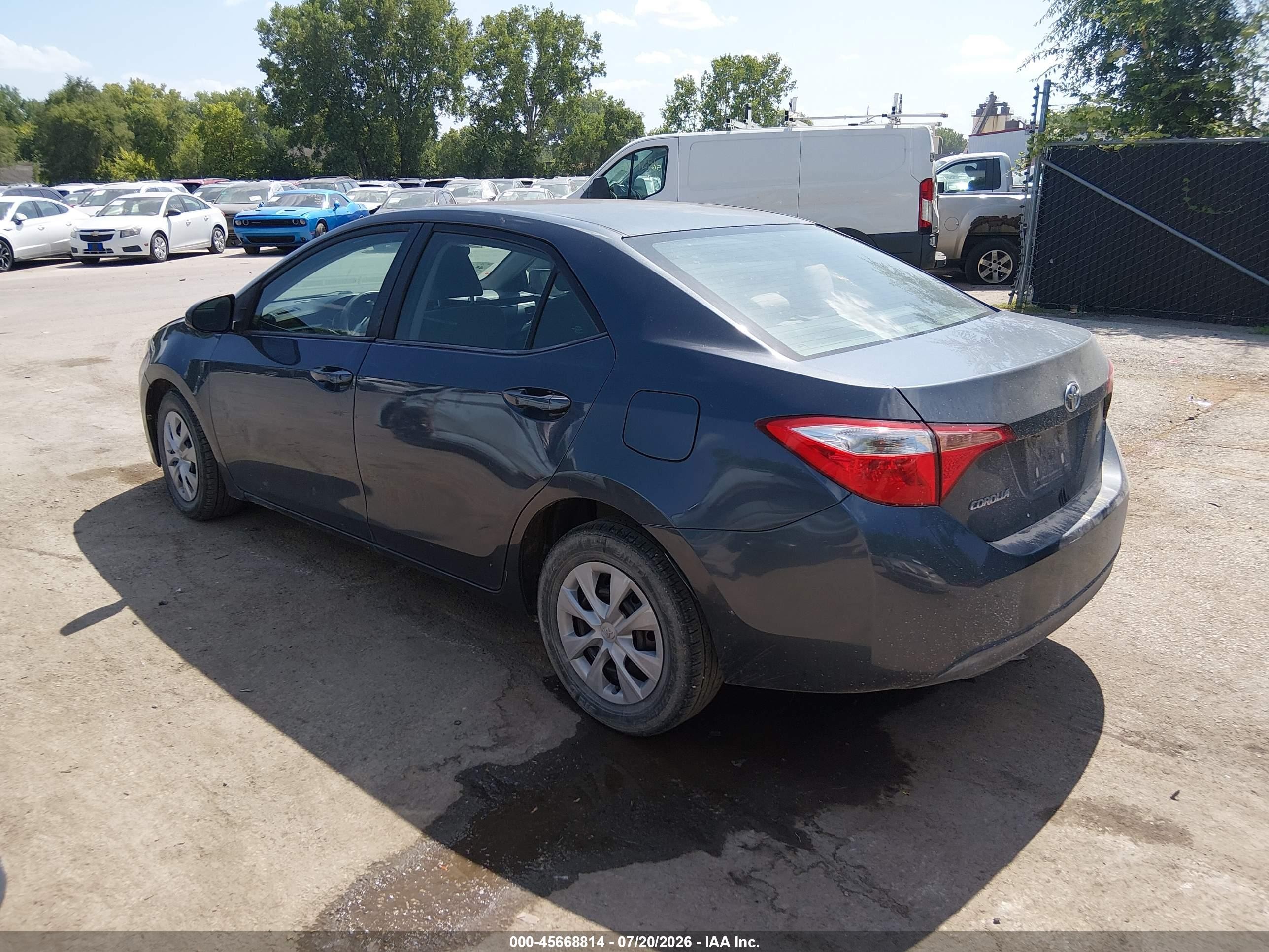 2014 Toyota Corolla L Серый vin: 2T1BURHE6EC059018
