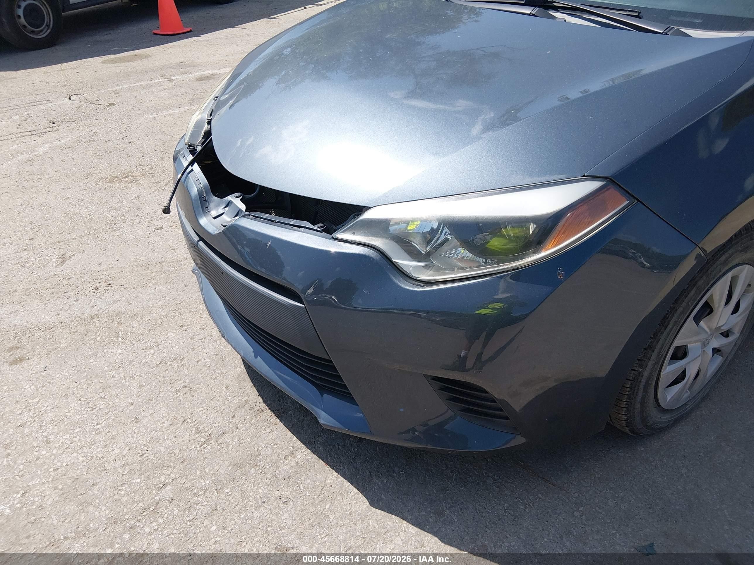 2014 Toyota Corolla L Серый vin: 2T1BURHE6EC059018