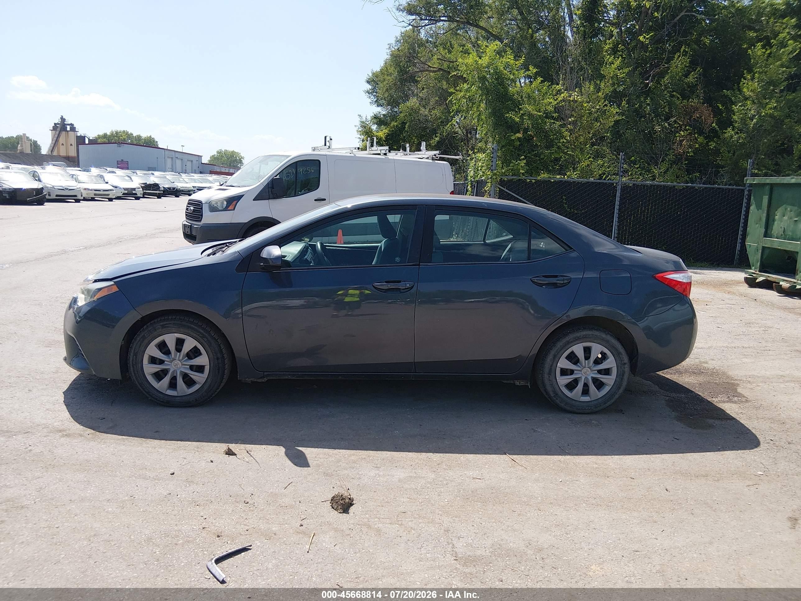 2014 Toyota Corolla L Серый vin: 2T1BURHE6EC059018
