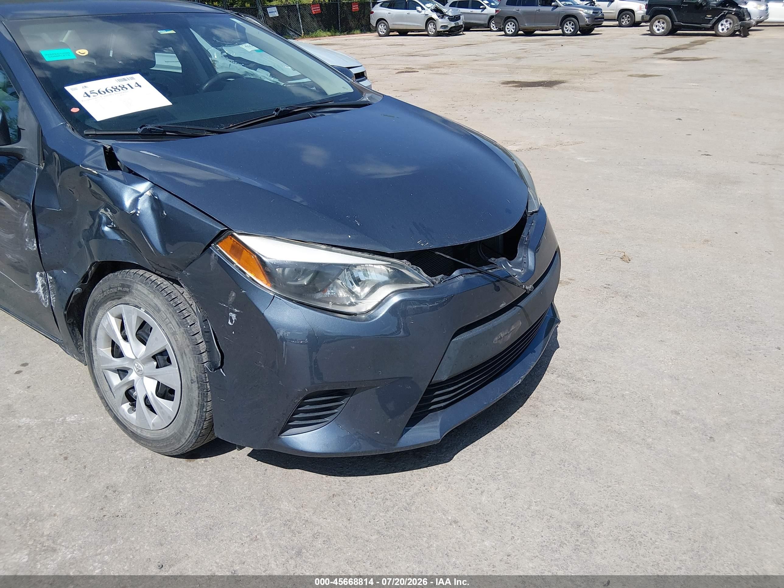 2014 Toyota Corolla L Серый vin: 2T1BURHE6EC059018