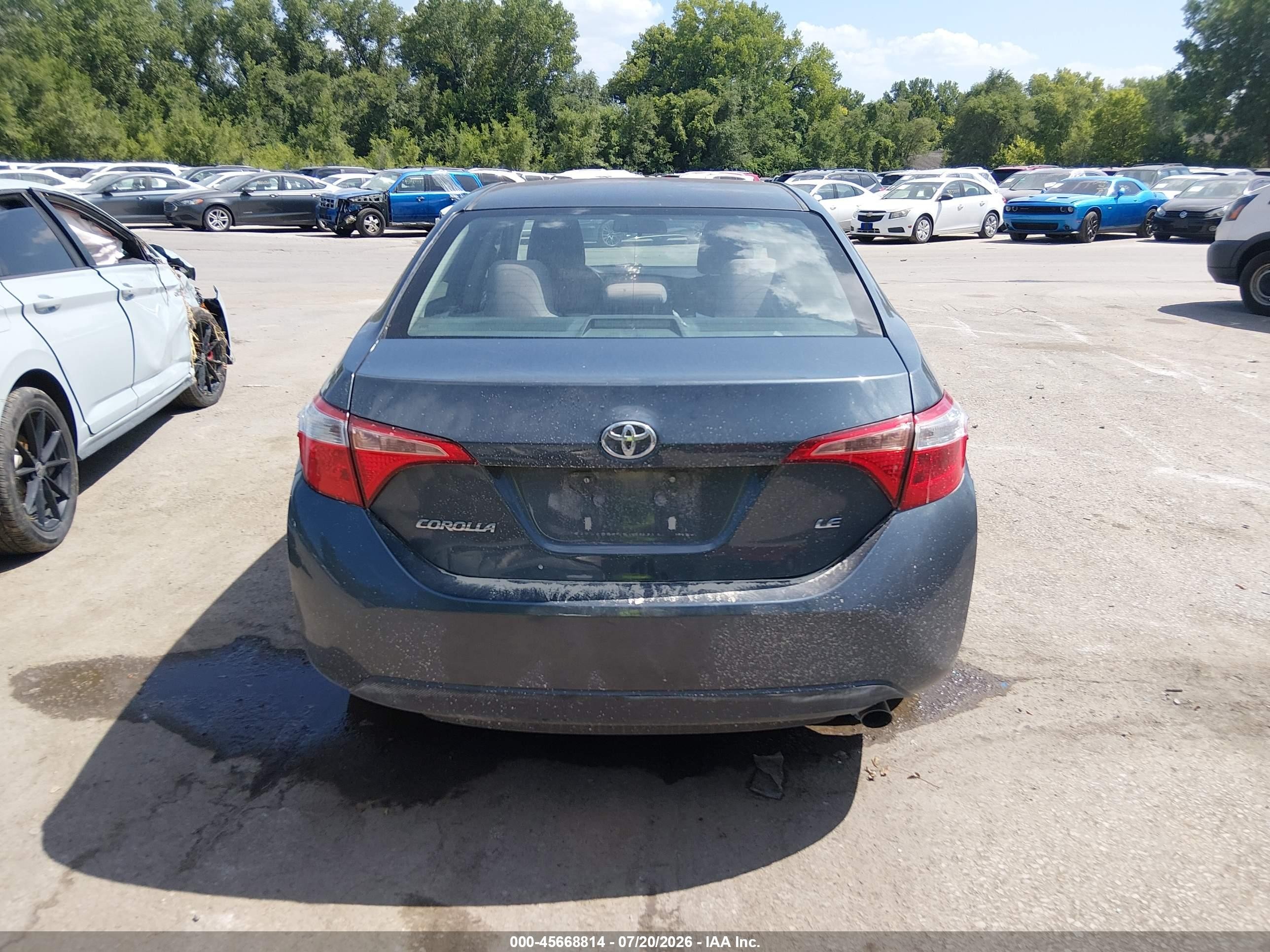 2014 Toyota Corolla L Серый vin: 2T1BURHE6EC059018