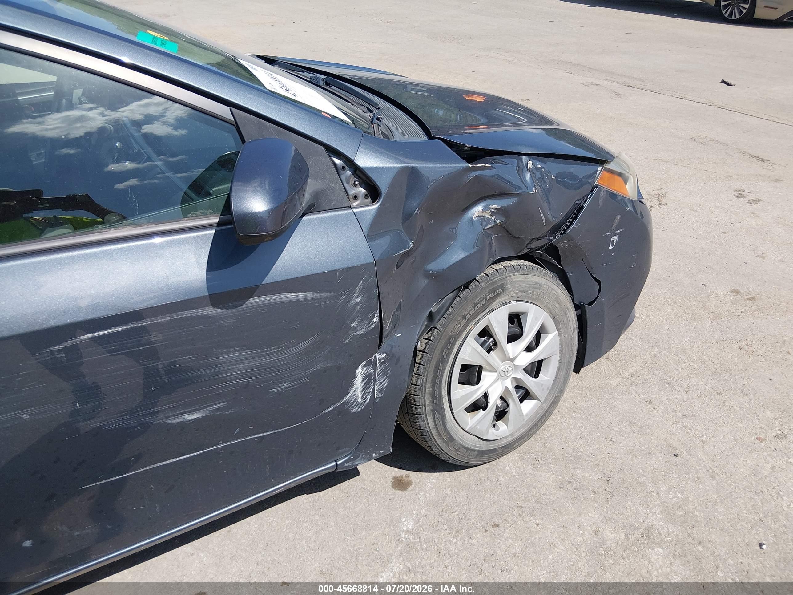 2014 Toyota Corolla L Серый vin: 2T1BURHE6EC059018