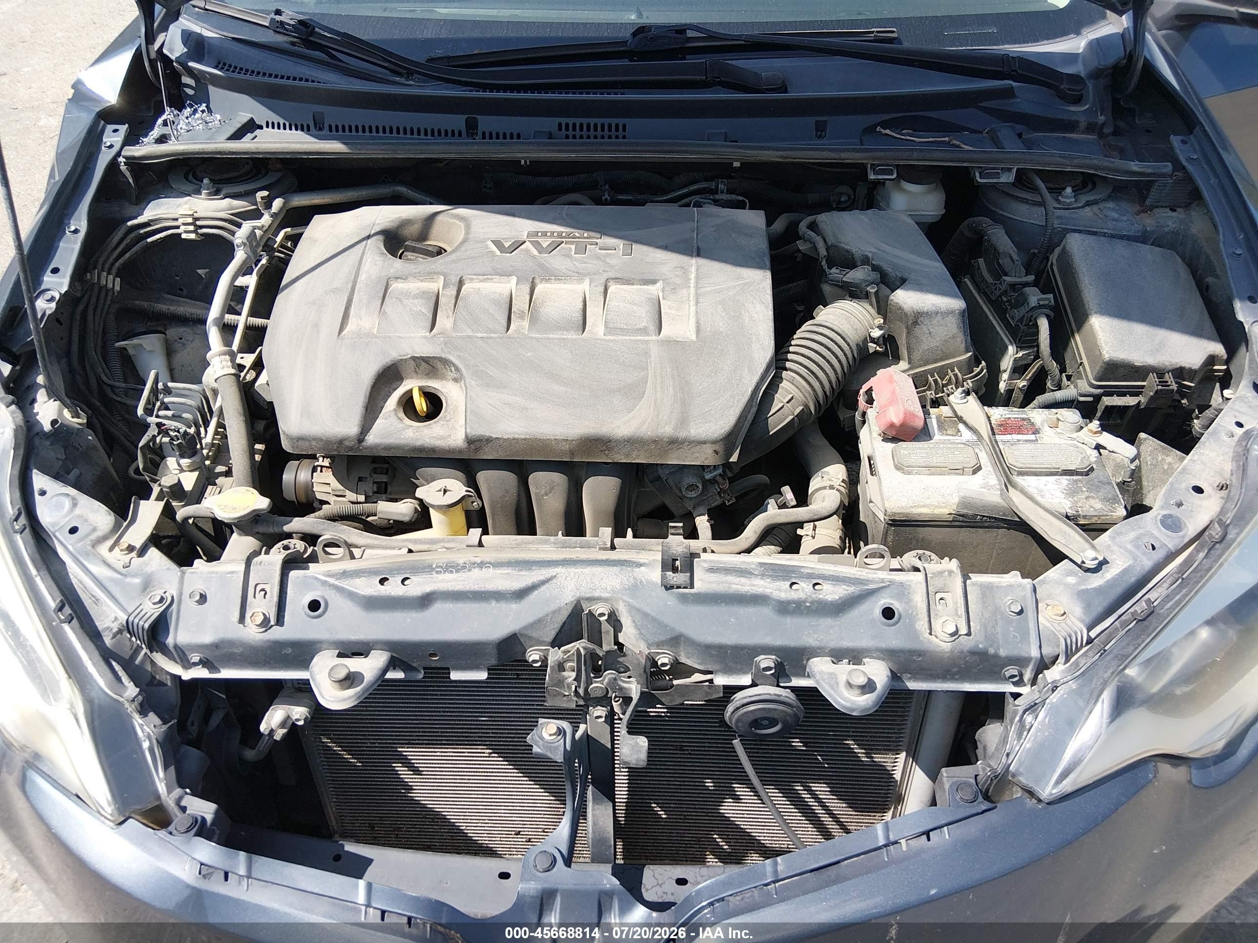 2014 Toyota Corolla L Серый vin: 2T1BURHE6EC059018