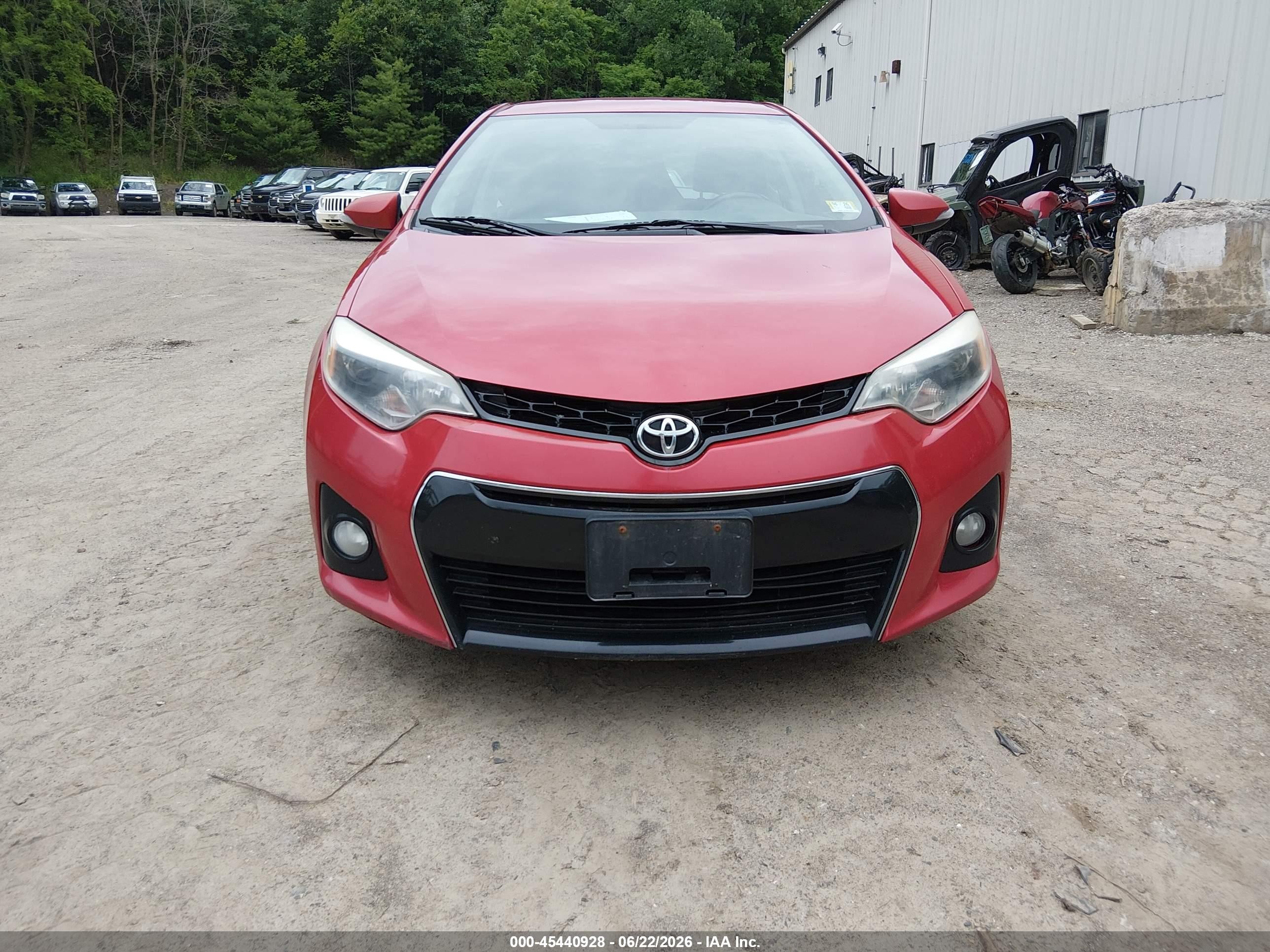 2014 Toyota Corolla S Plus Red vin: 2T1BURHE6EC060847