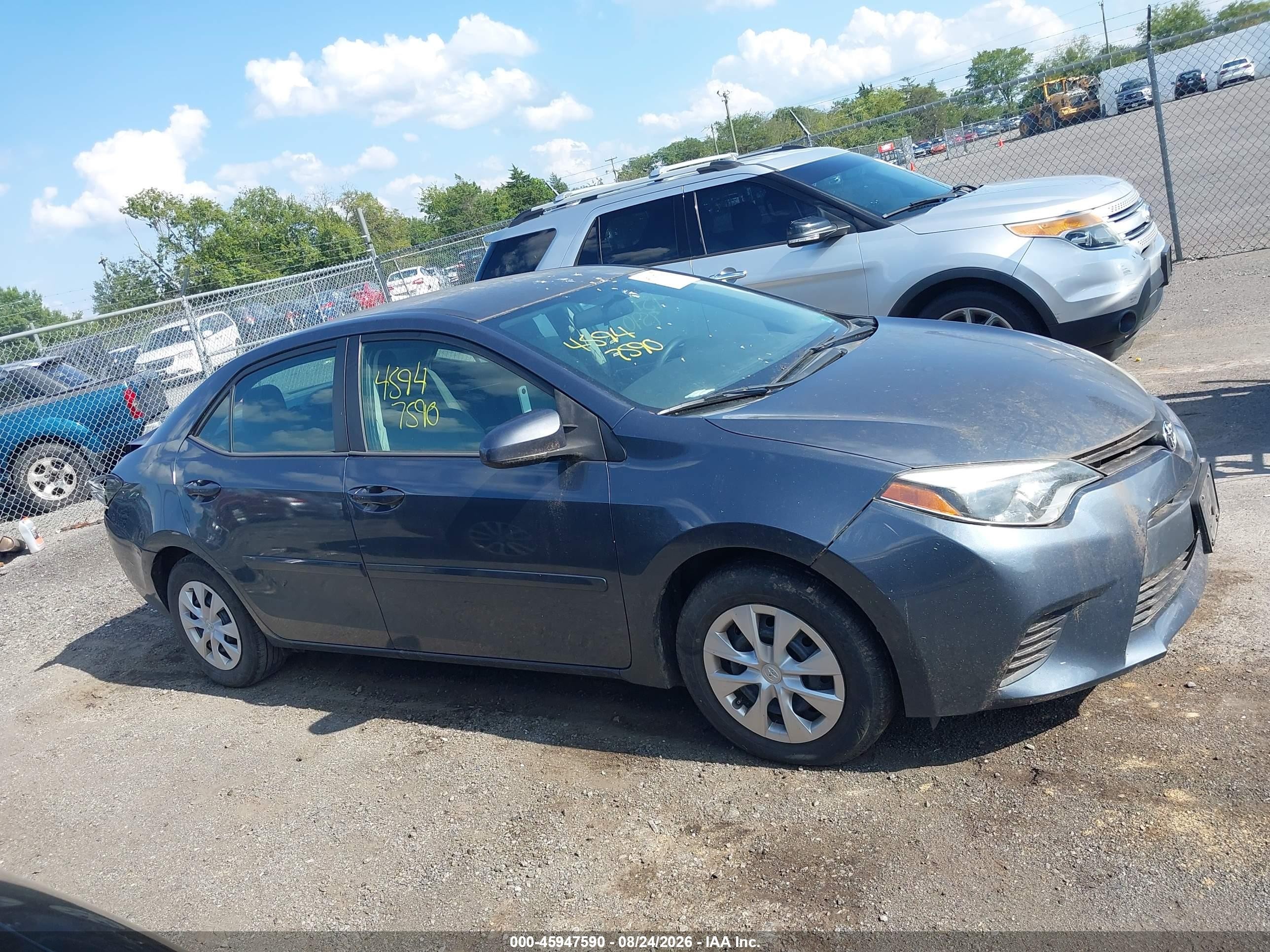 2014 Toyota Corolla L Blue vin: 2T1BURHE6EC076191