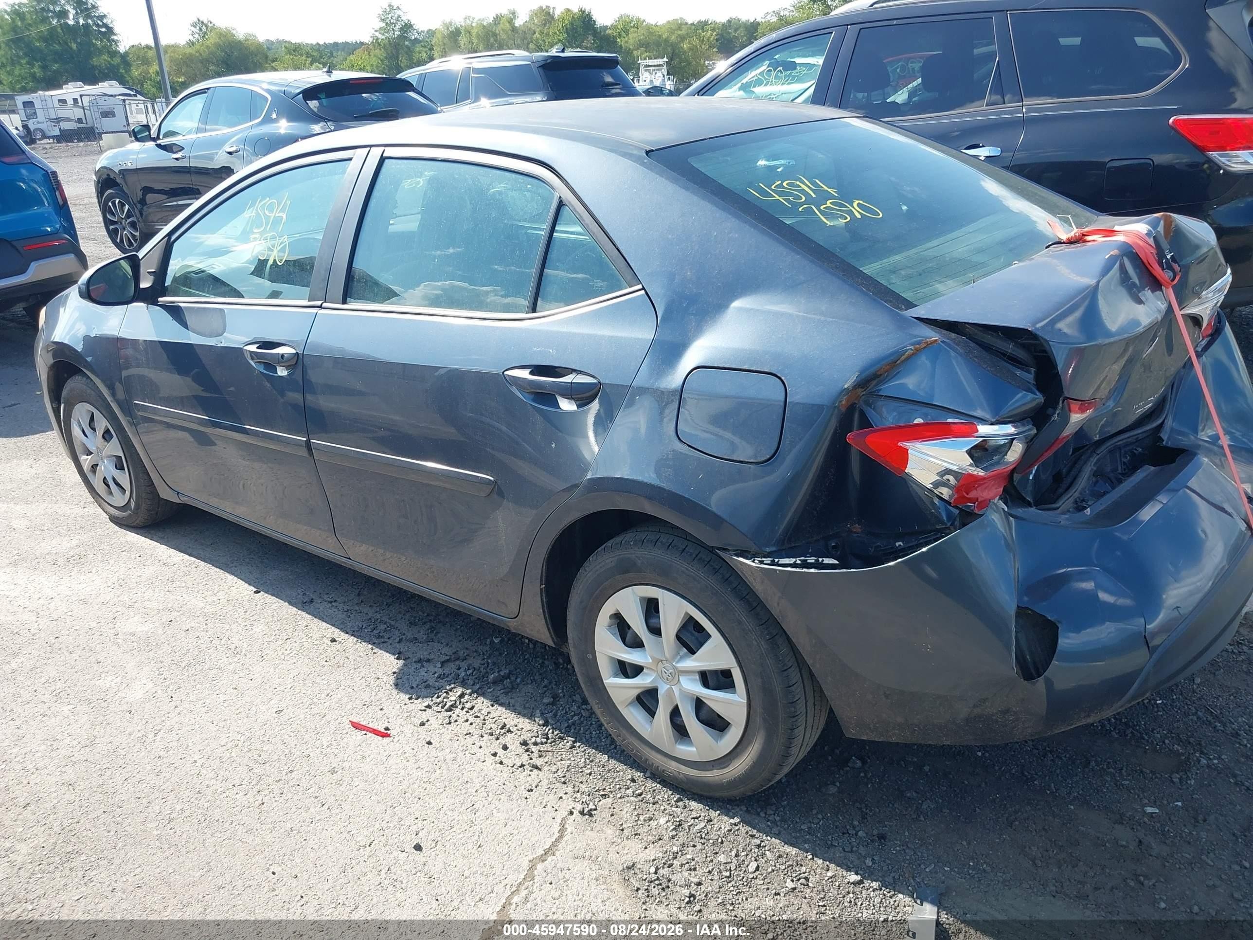 2014 Toyota Corolla L Blue vin: 2T1BURHE6EC076191