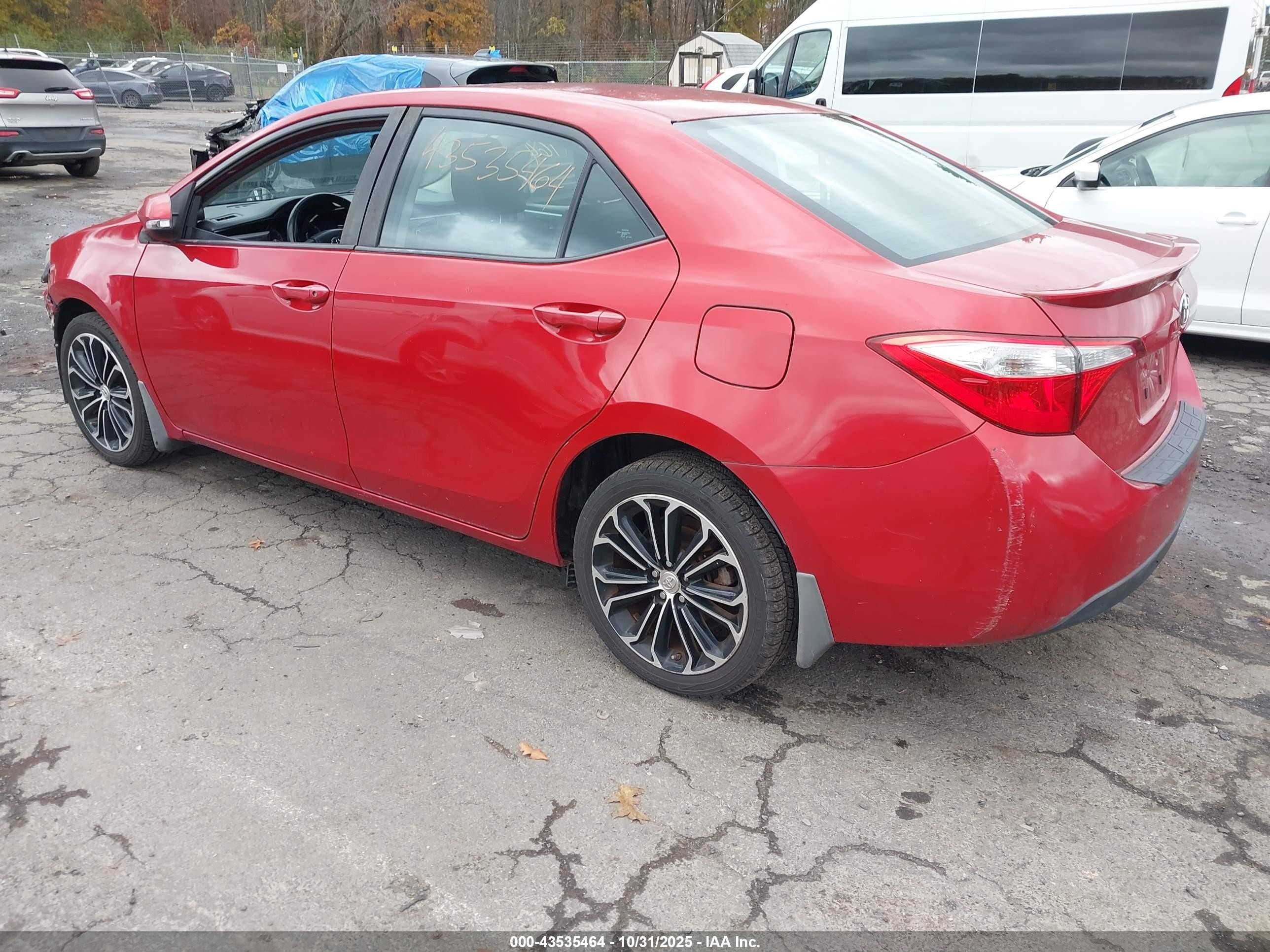 2014 Toyota Corolla S Plus Red vin: 2T1BURHE6EC078491