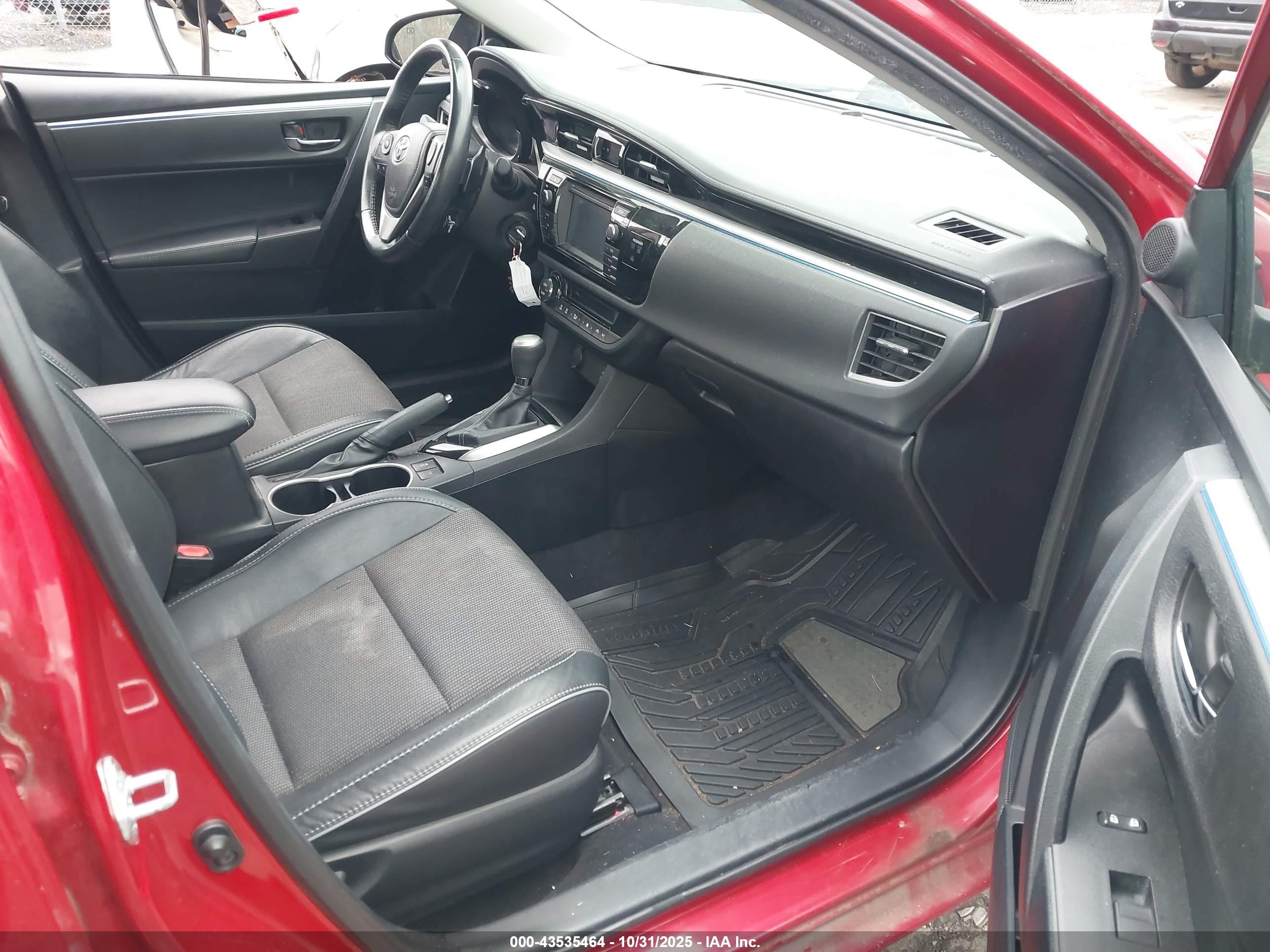 2014 Toyota Corolla S Plus Red vin: 2T1BURHE6EC078491