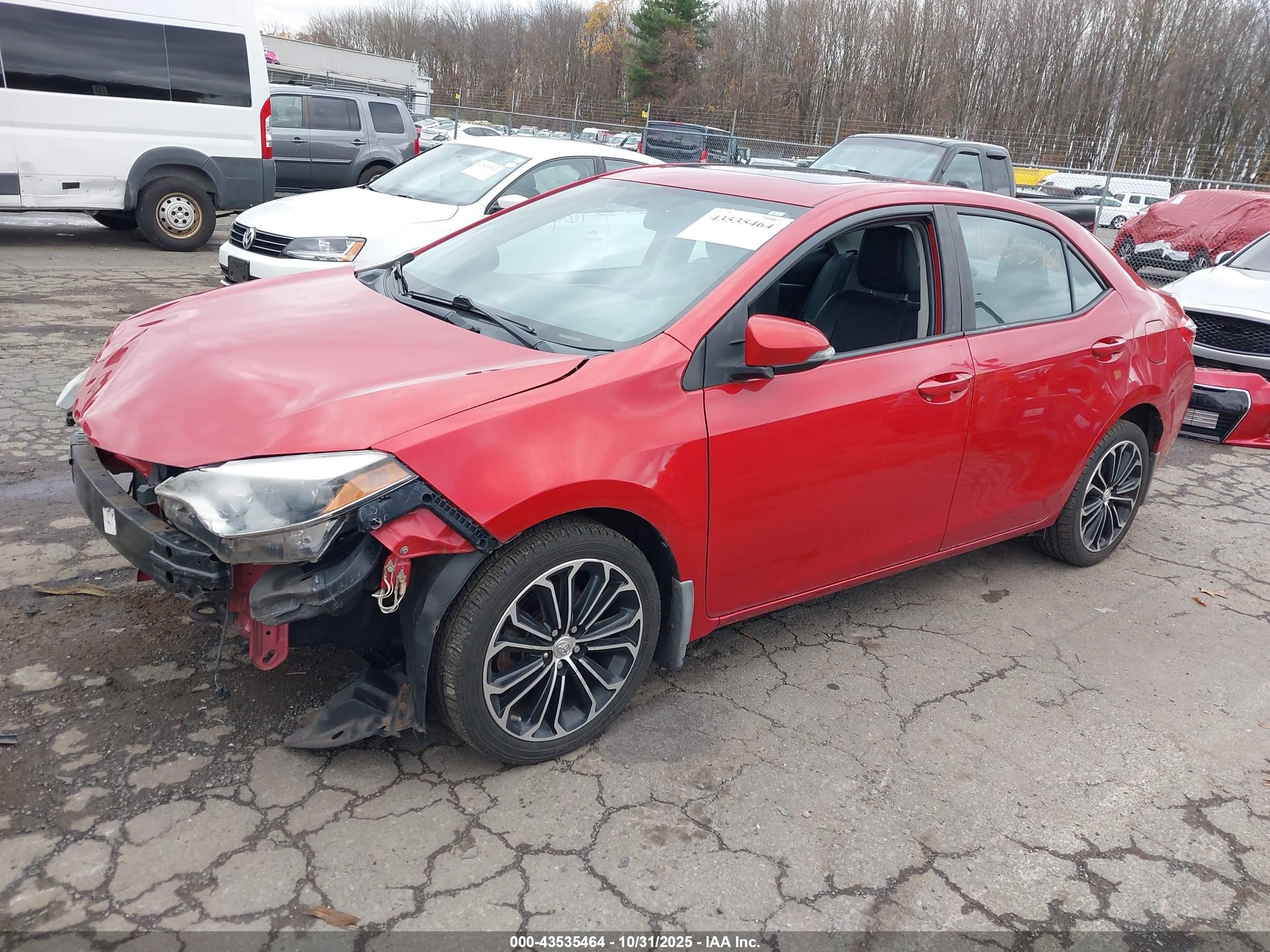 2014 Toyota Corolla S Plus Red vin: 2T1BURHE6EC078491