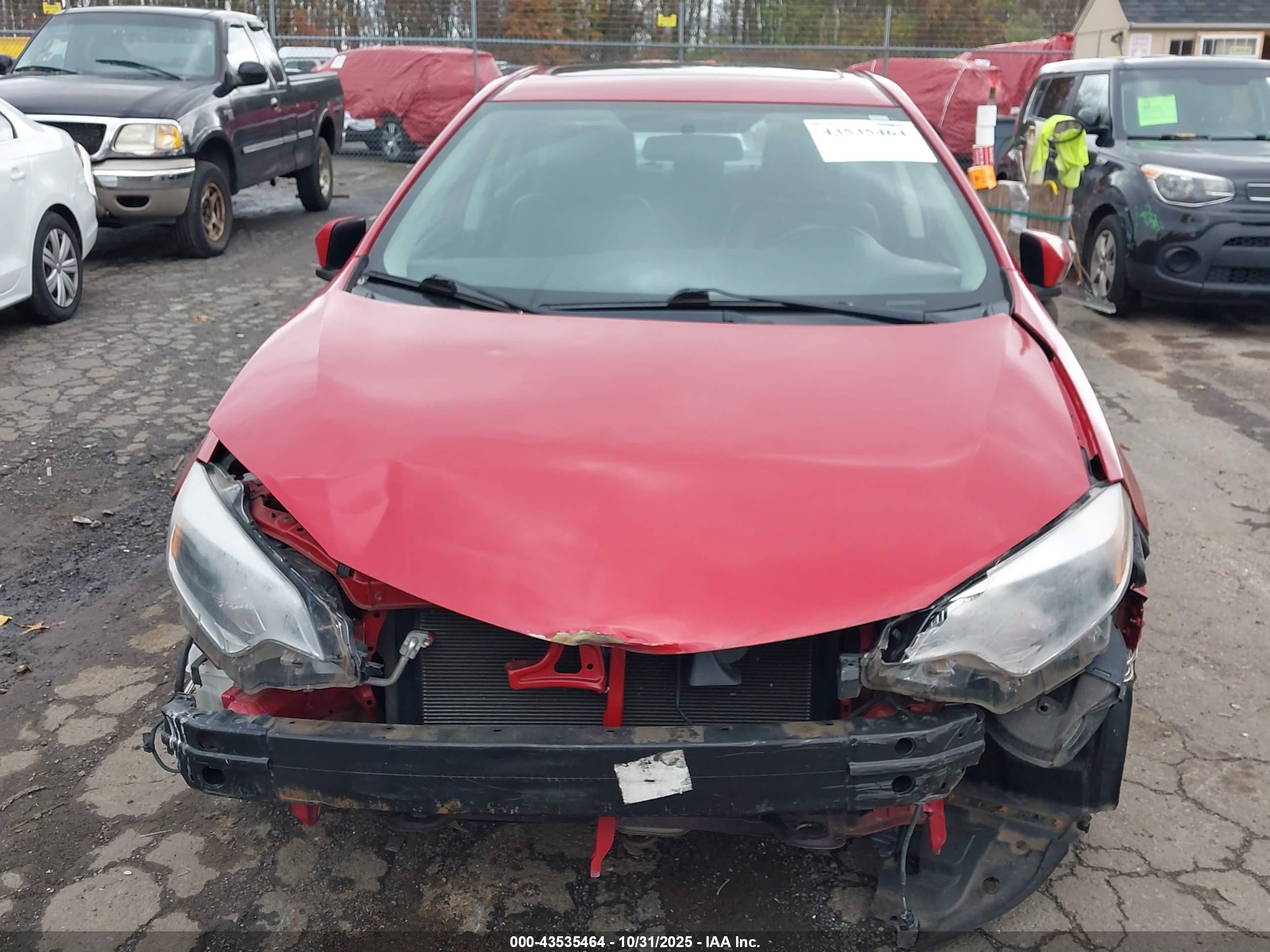 2014 Toyota Corolla S Plus Red vin: 2T1BURHE6EC078491