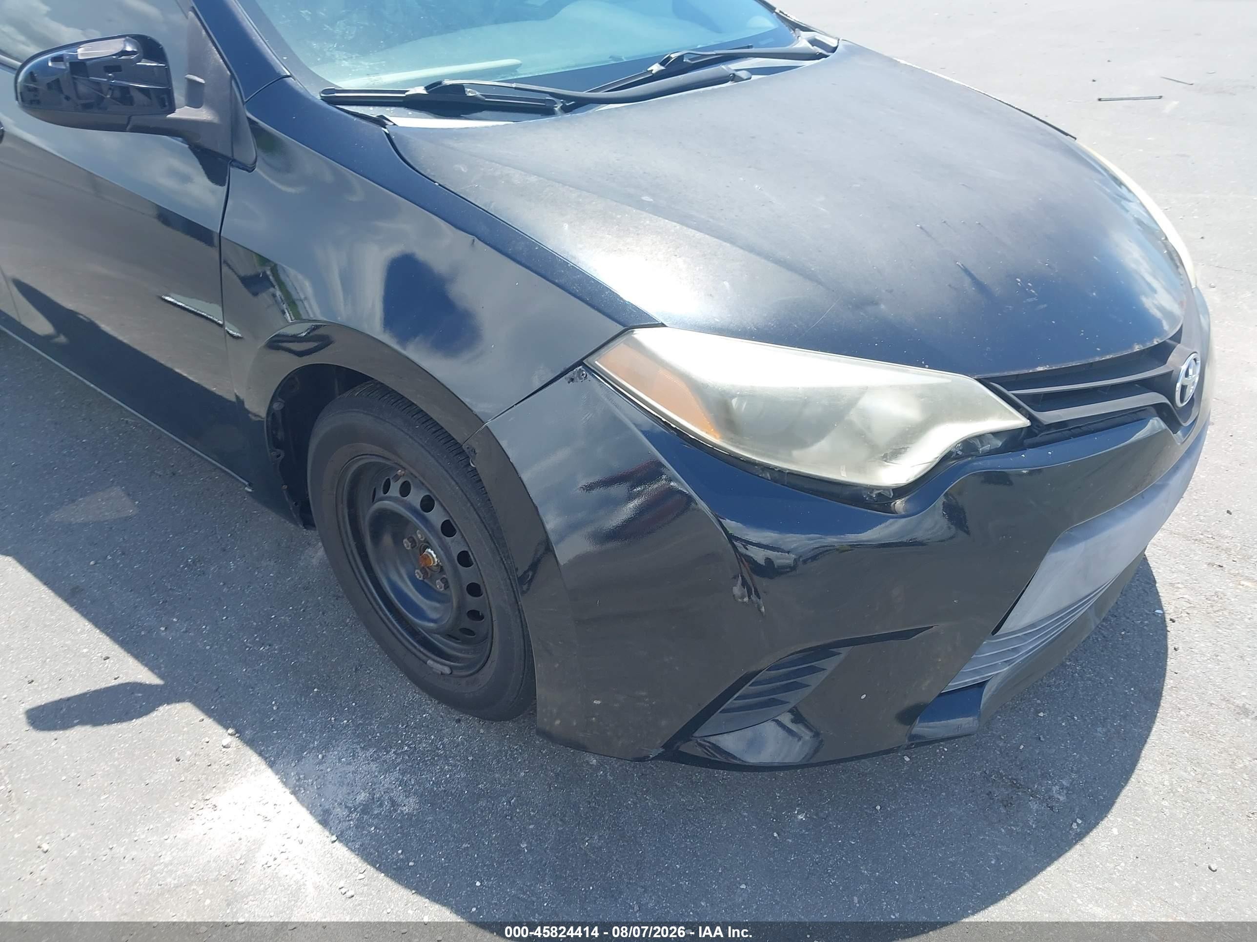 2014 Toyota Corolla L Черный vin: 2T1BURHE6EC085781