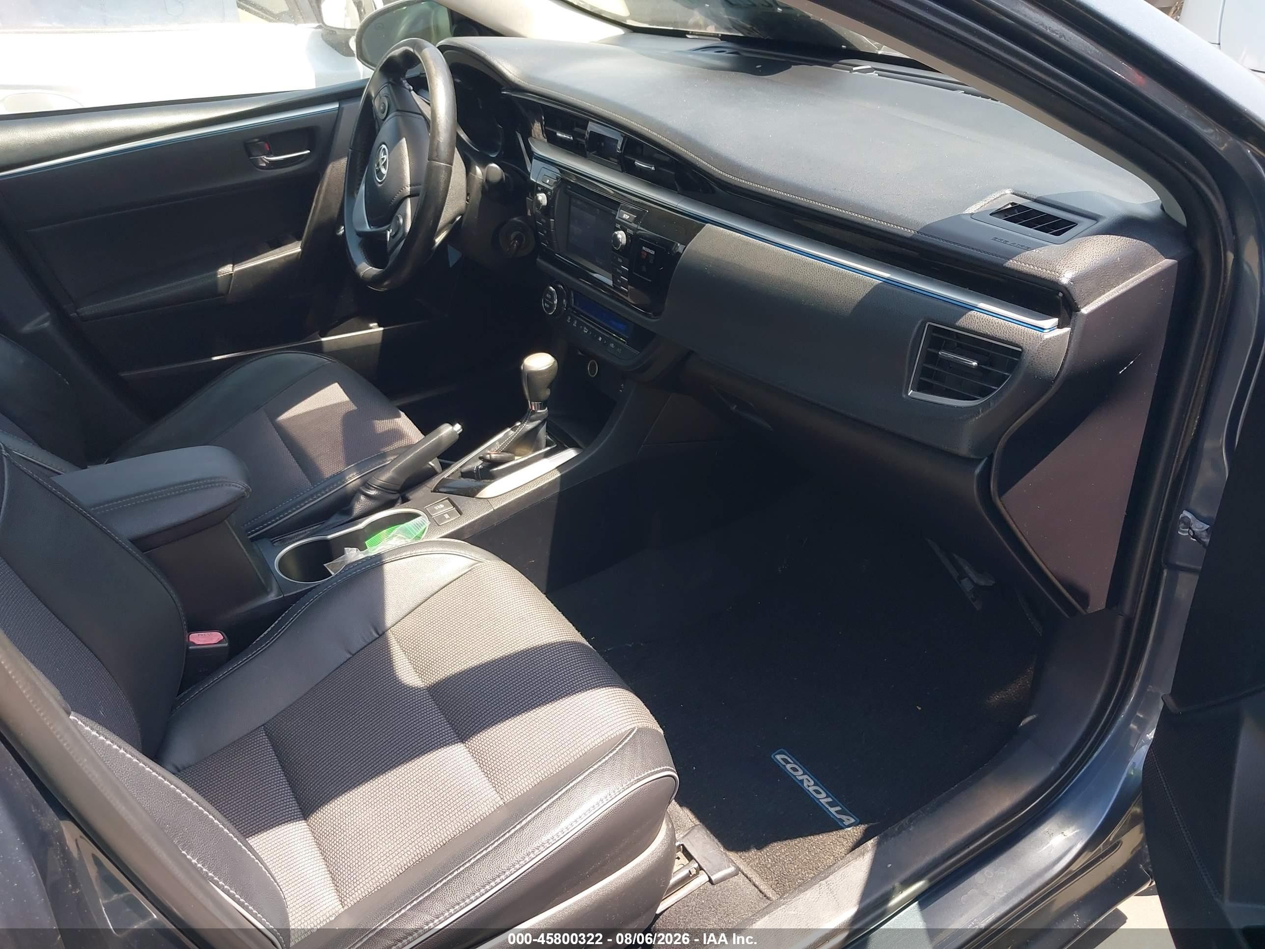 2014 Toyota Corolla S Plus Gray vin: 2T1BURHE6EC086638