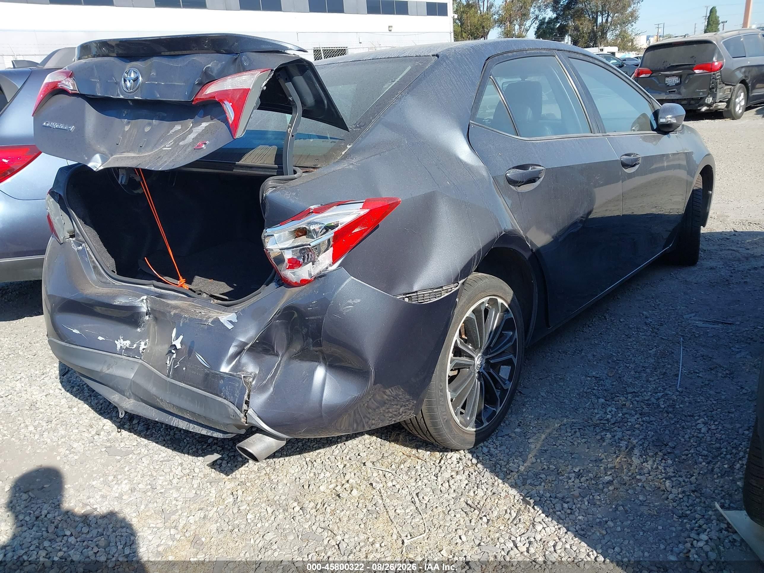 2014 Toyota Corolla S Plus Gray vin: 2T1BURHE6EC086638