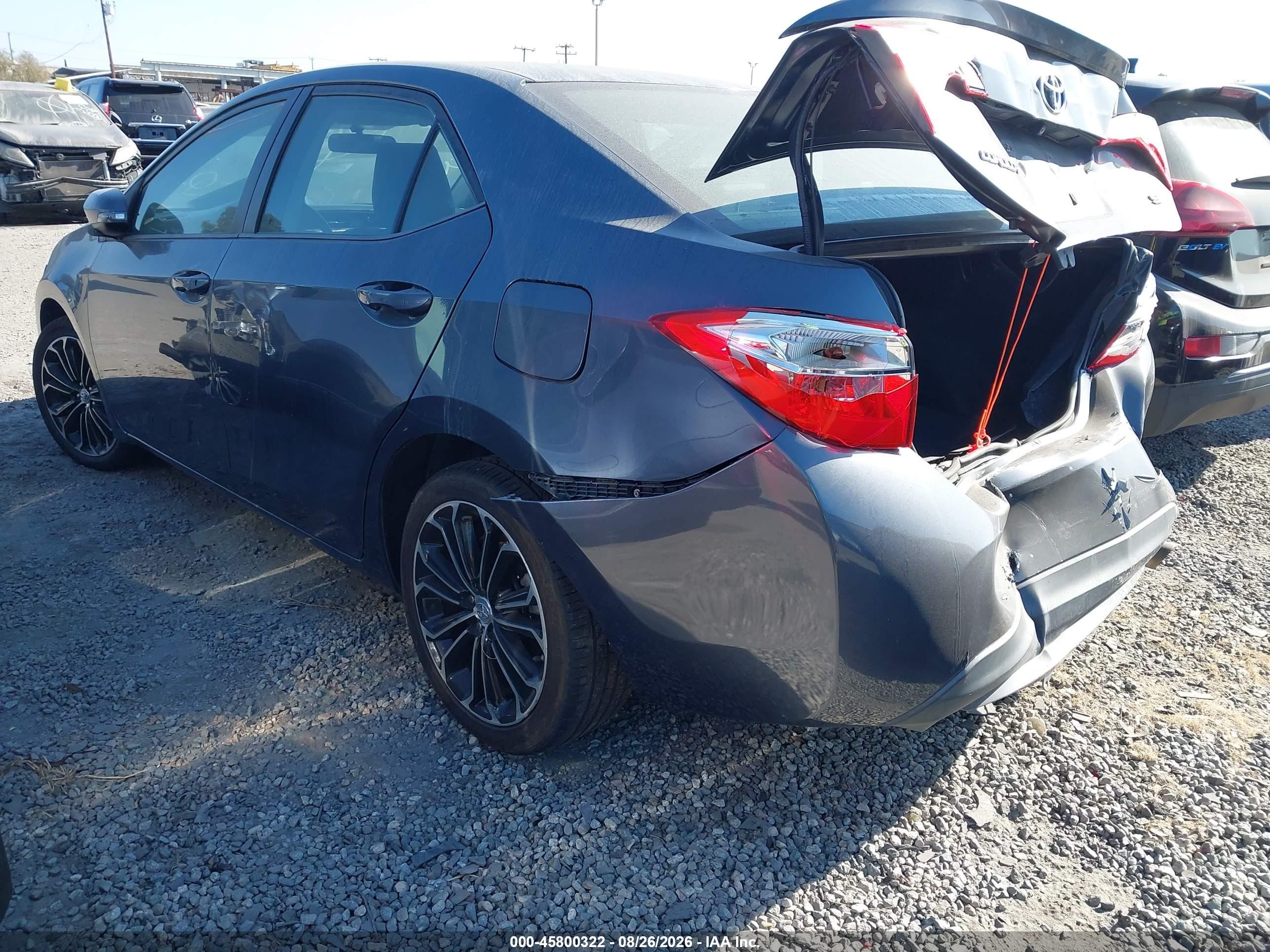 2014 Toyota Corolla S Plus Gray vin: 2T1BURHE6EC086638