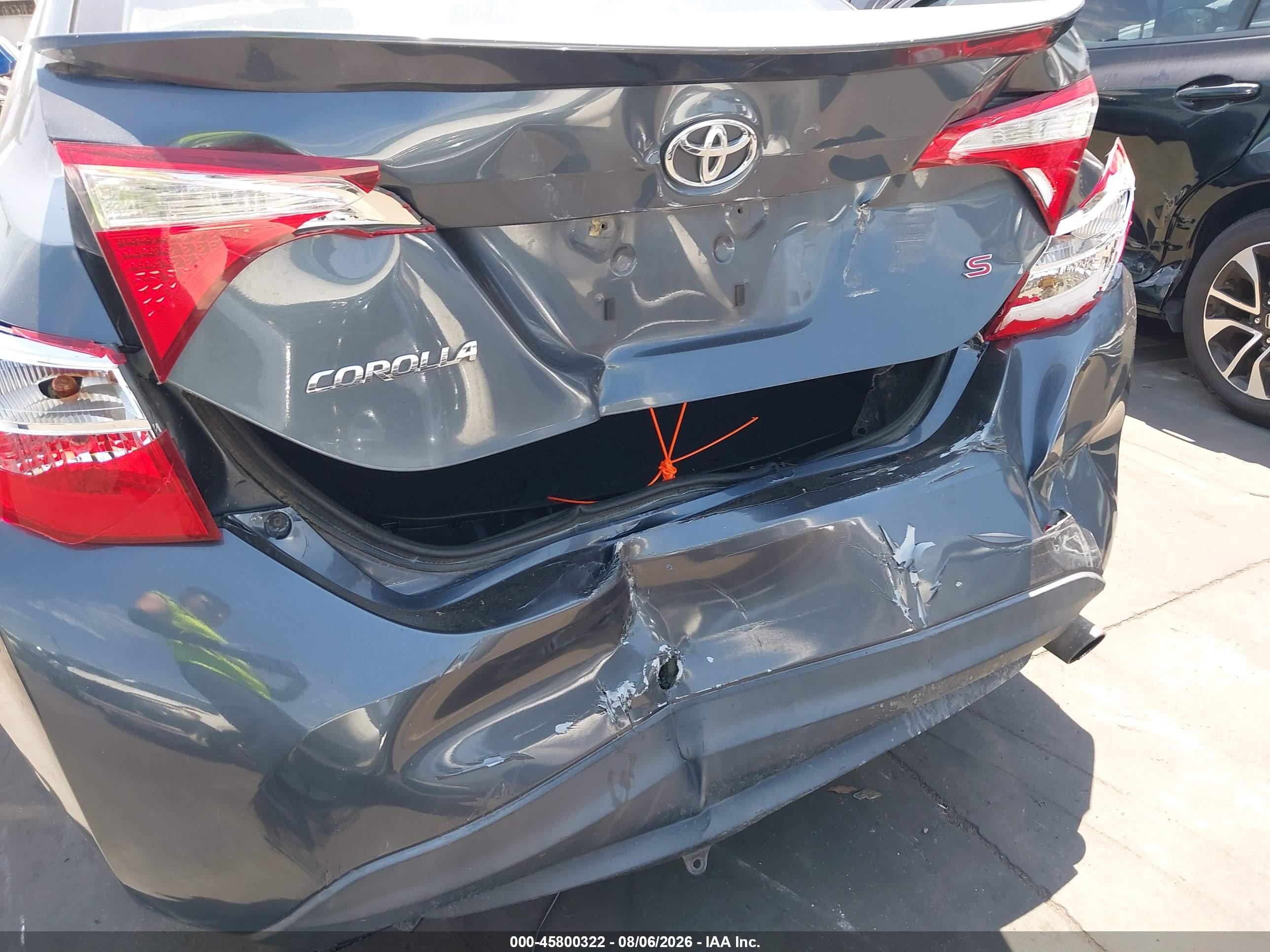 2014 Toyota Corolla S Plus Gray vin: 2T1BURHE6EC086638