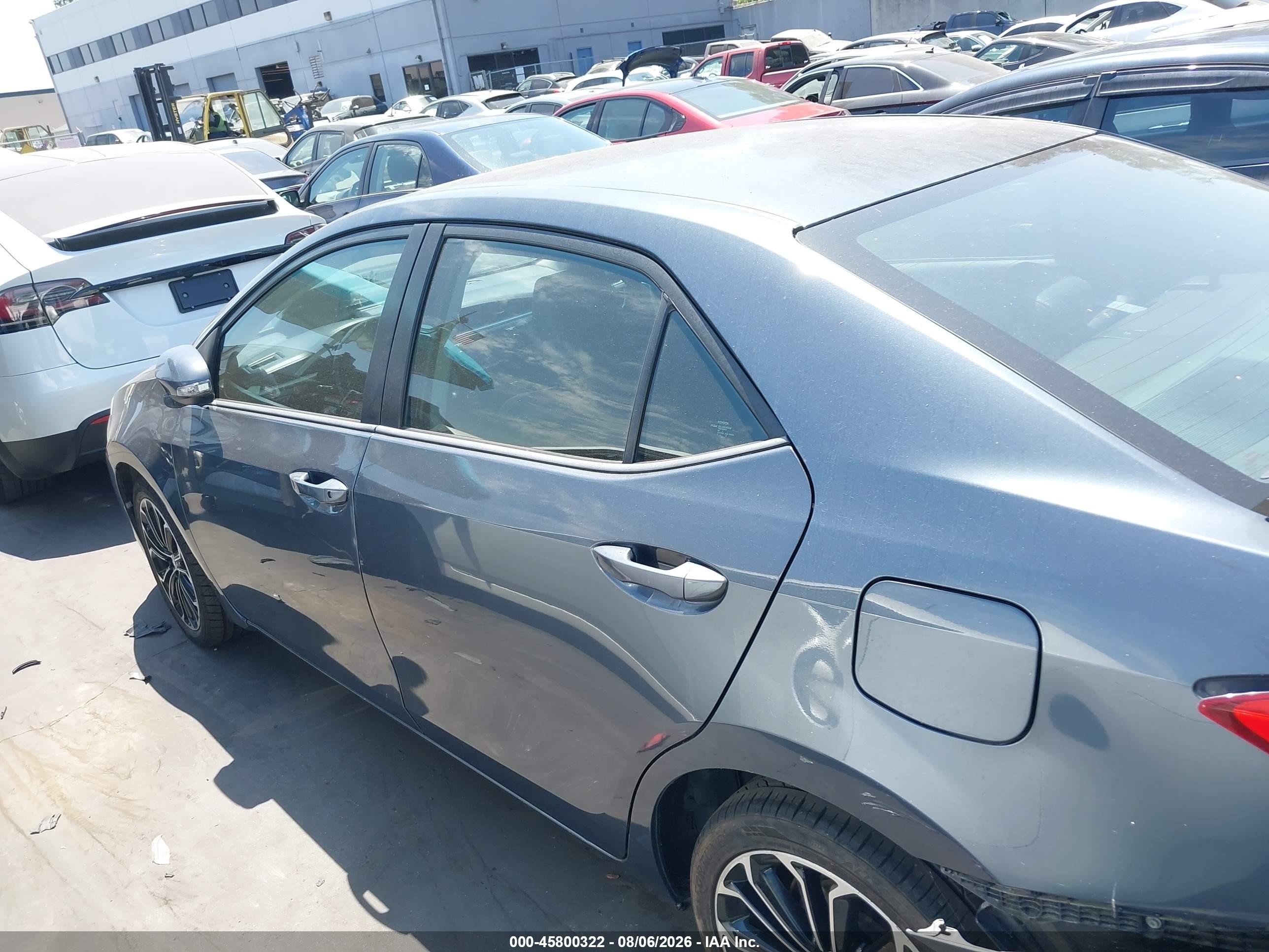 2014 Toyota Corolla S Plus Gray vin: 2T1BURHE6EC086638
