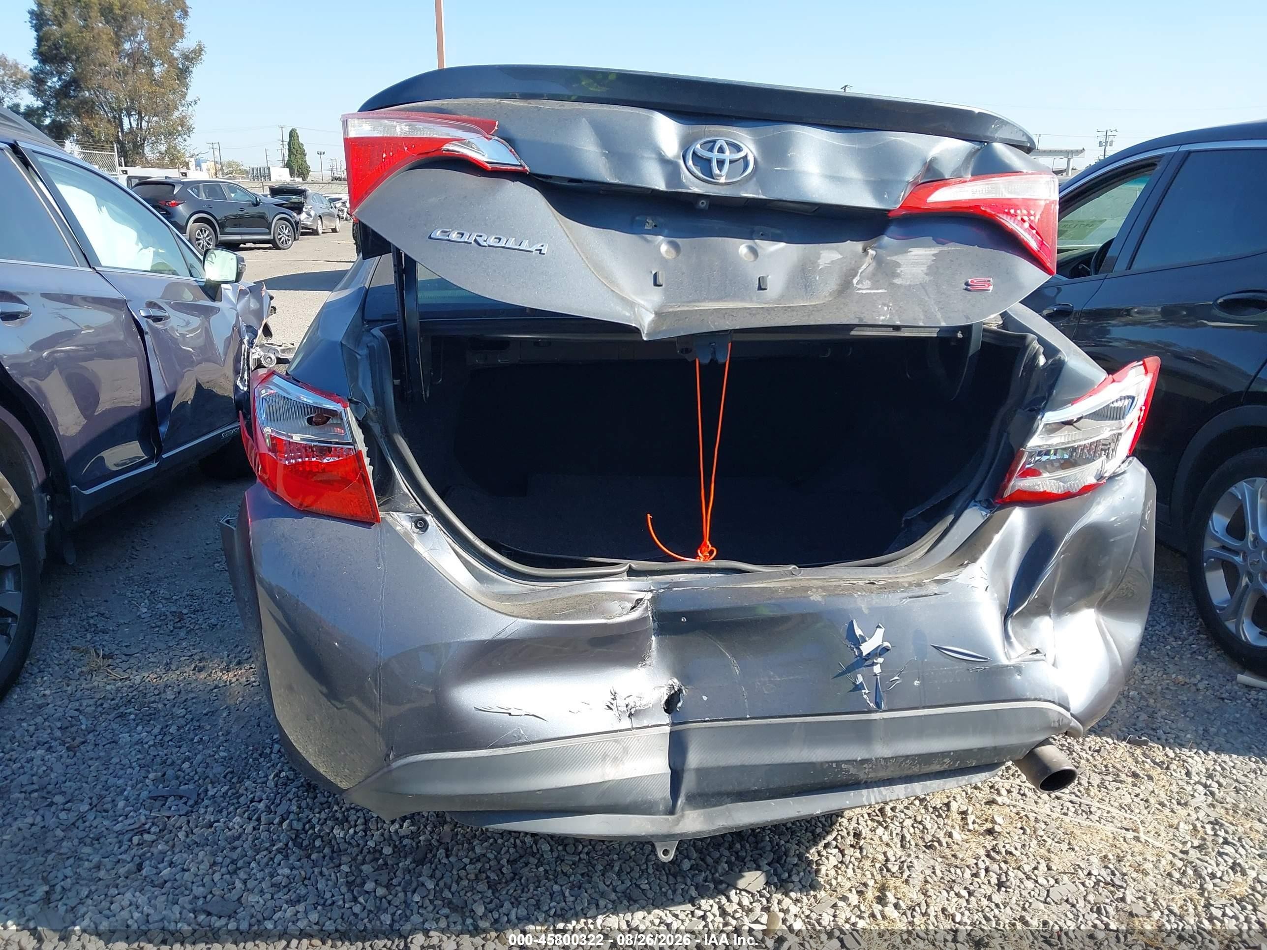 2014 Toyota Corolla S Plus Gray vin: 2T1BURHE6EC086638