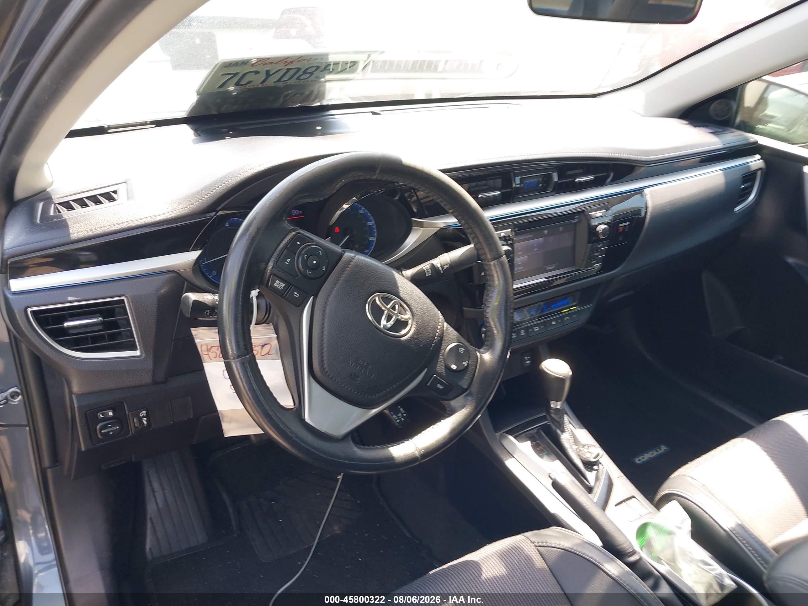 2014 Toyota Corolla S Plus Gray vin: 2T1BURHE6EC086638