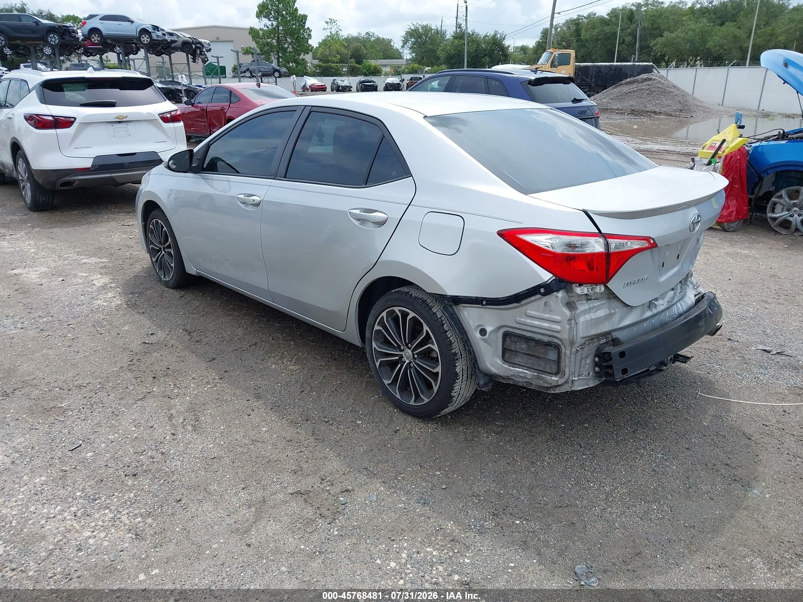2014 Toyota Corolla S Plus Silver vin: 2T1BURHE6EC087109
