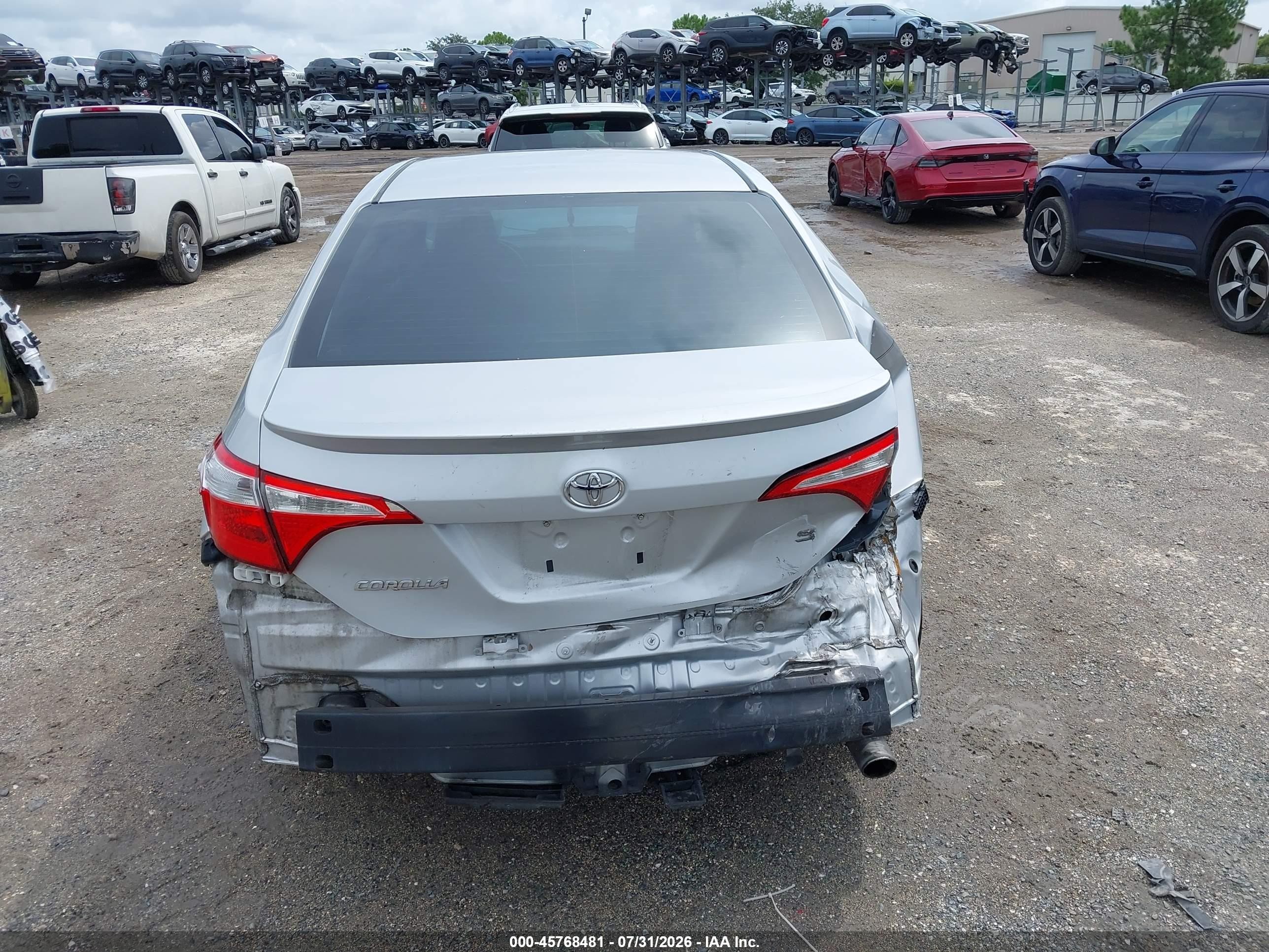 2014 Toyota Corolla S Plus Silver vin: 2T1BURHE6EC087109