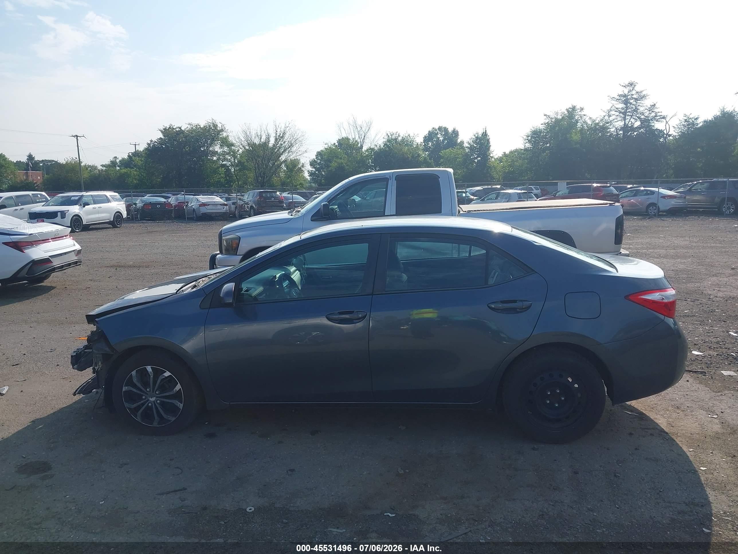 2014 Toyota Corolla Le Gray vin: 2T1BURHE6EC095081
