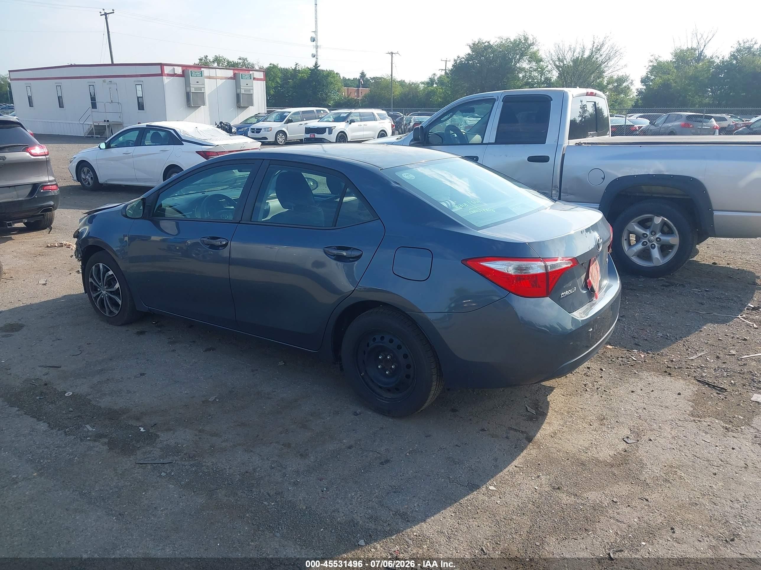 2014 Toyota Corolla Le Gray vin: 2T1BURHE6EC095081