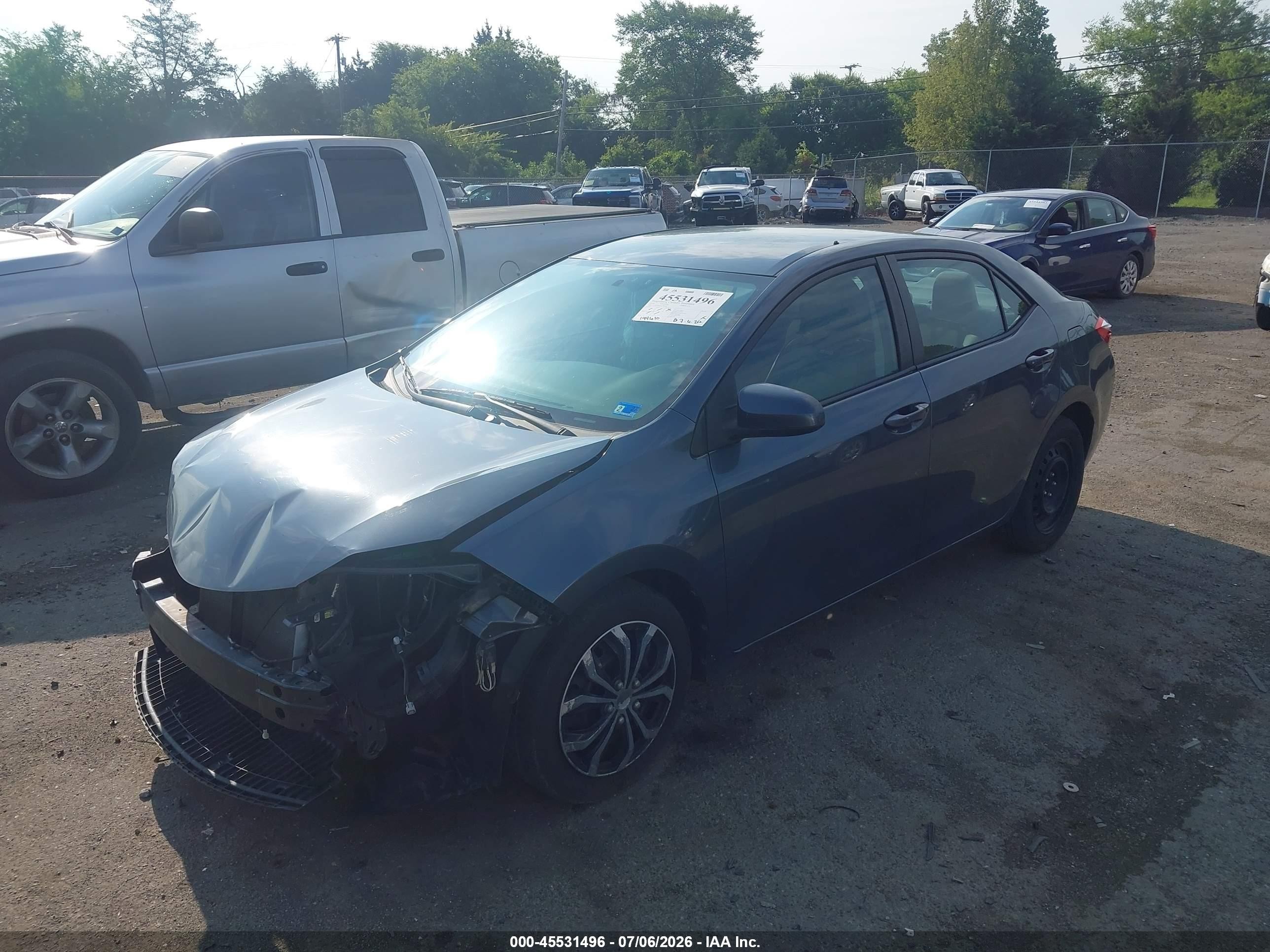 2014 Toyota Corolla Le Gray vin: 2T1BURHE6EC095081