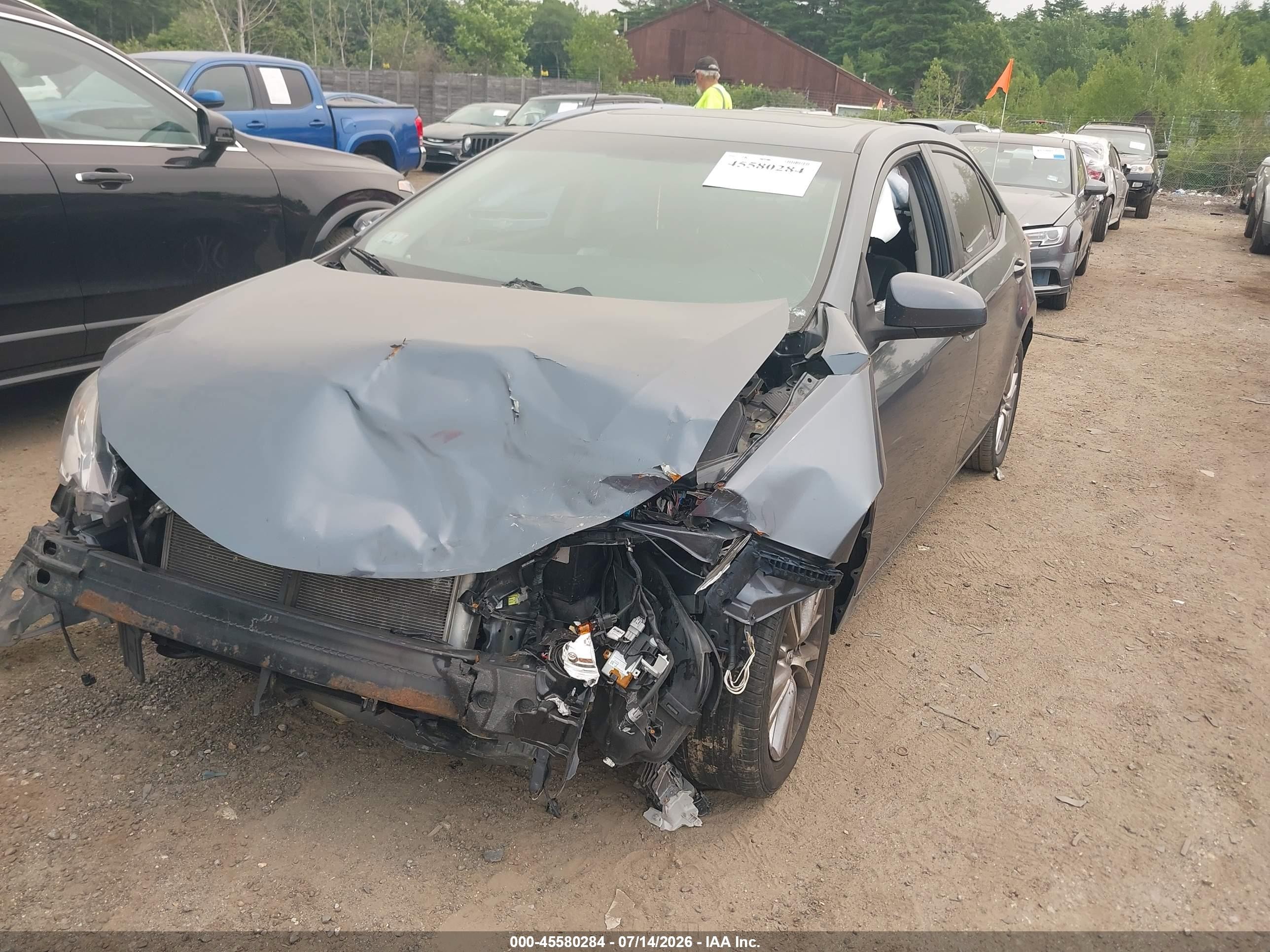 2014 Toyota Corolla Le Premium Gray vin: 2T1BURHE6EC095484
