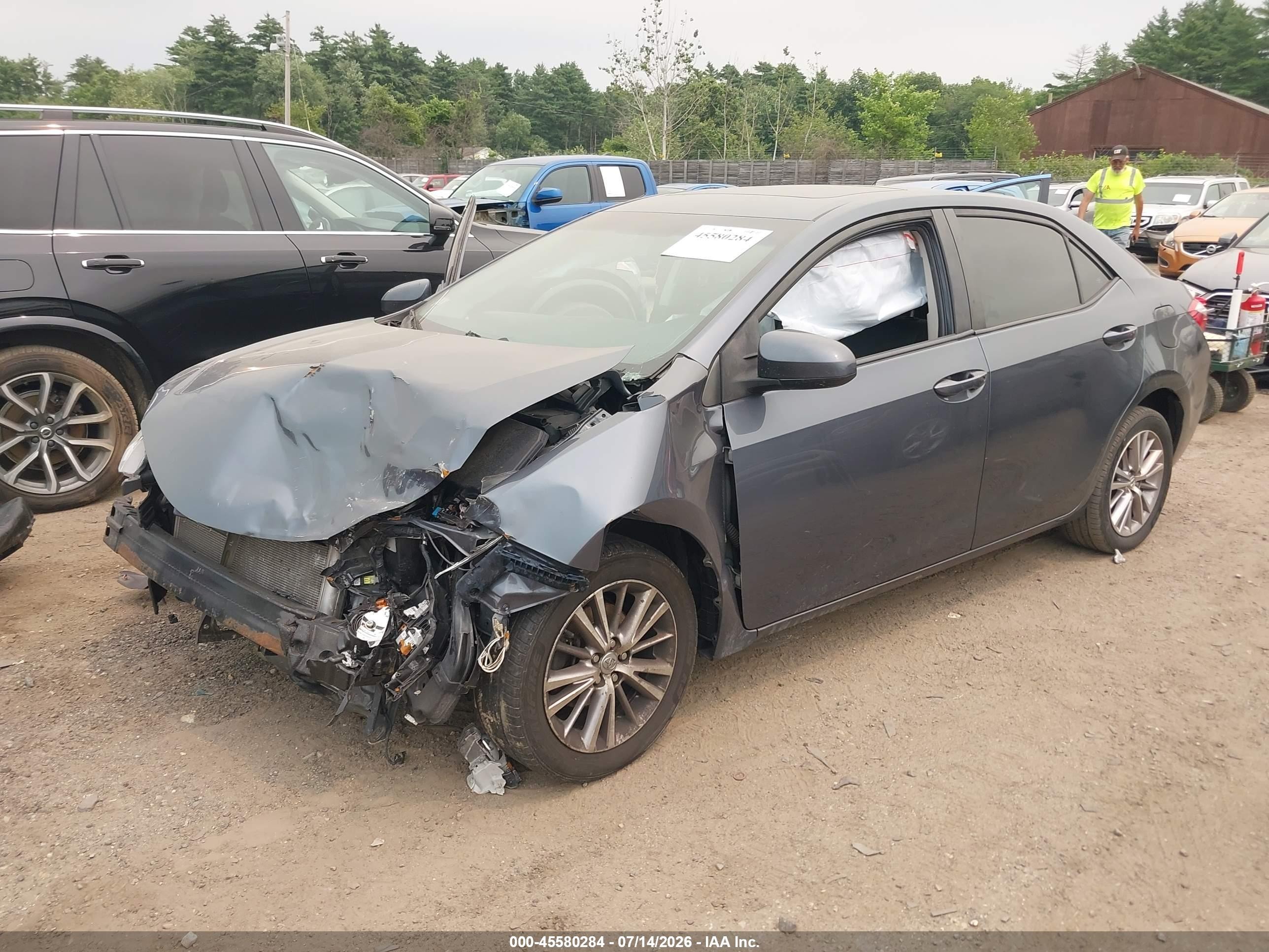 2014 Toyota Corolla Le Premium Gray vin: 2T1BURHE6EC095484