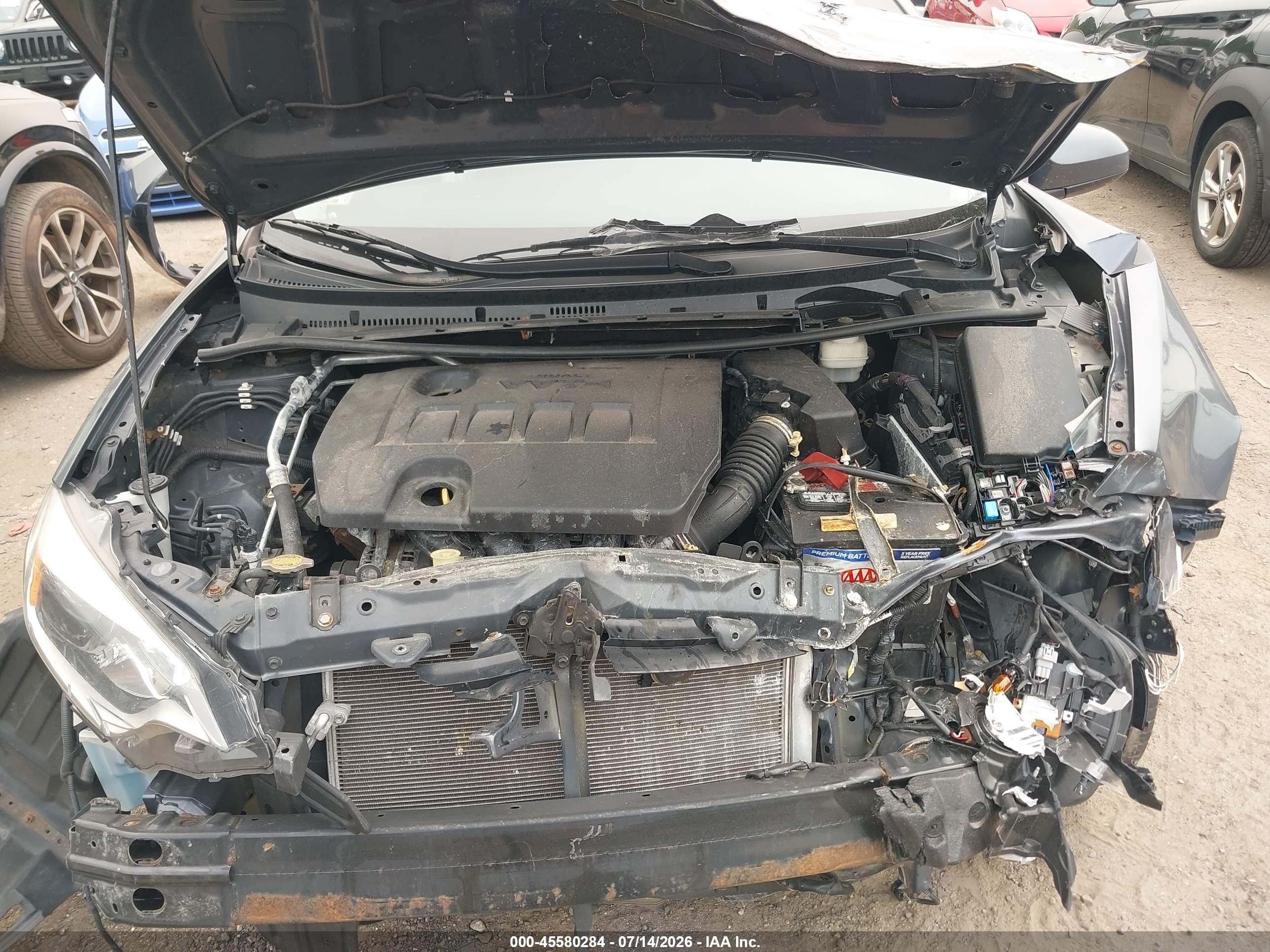 2014 Toyota Corolla Le Premium Gray vin: 2T1BURHE6EC095484