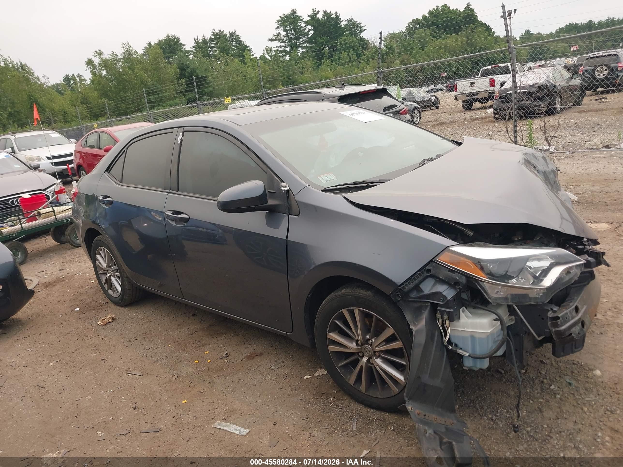 2014 Toyota Corolla Le Premium Gray vin: 2T1BURHE6EC095484
