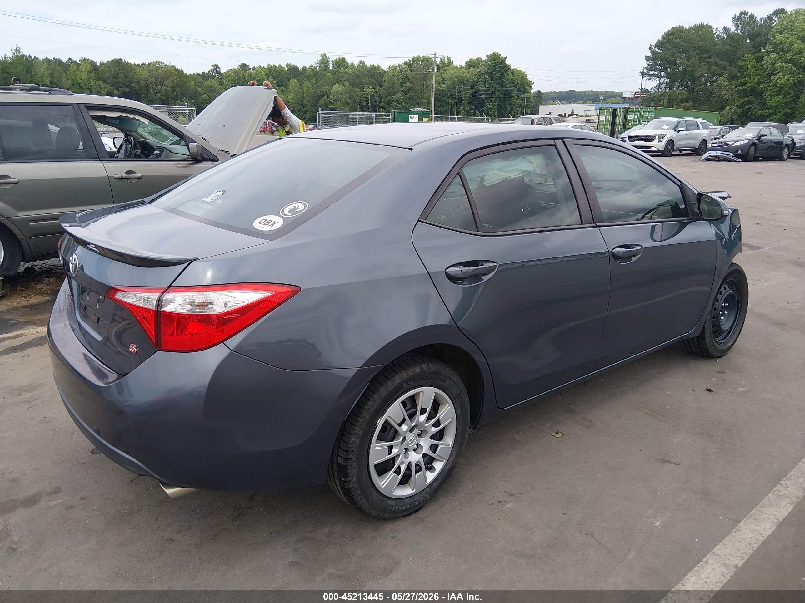 2014 Toyota Corolla S Blue vin: 2T1BURHE6EC125874