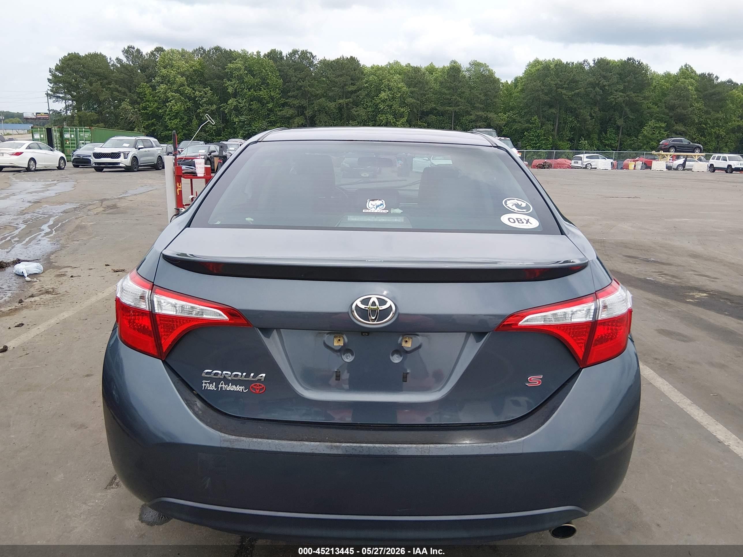 2014 Toyota Corolla S Blue vin: 2T1BURHE6EC125874