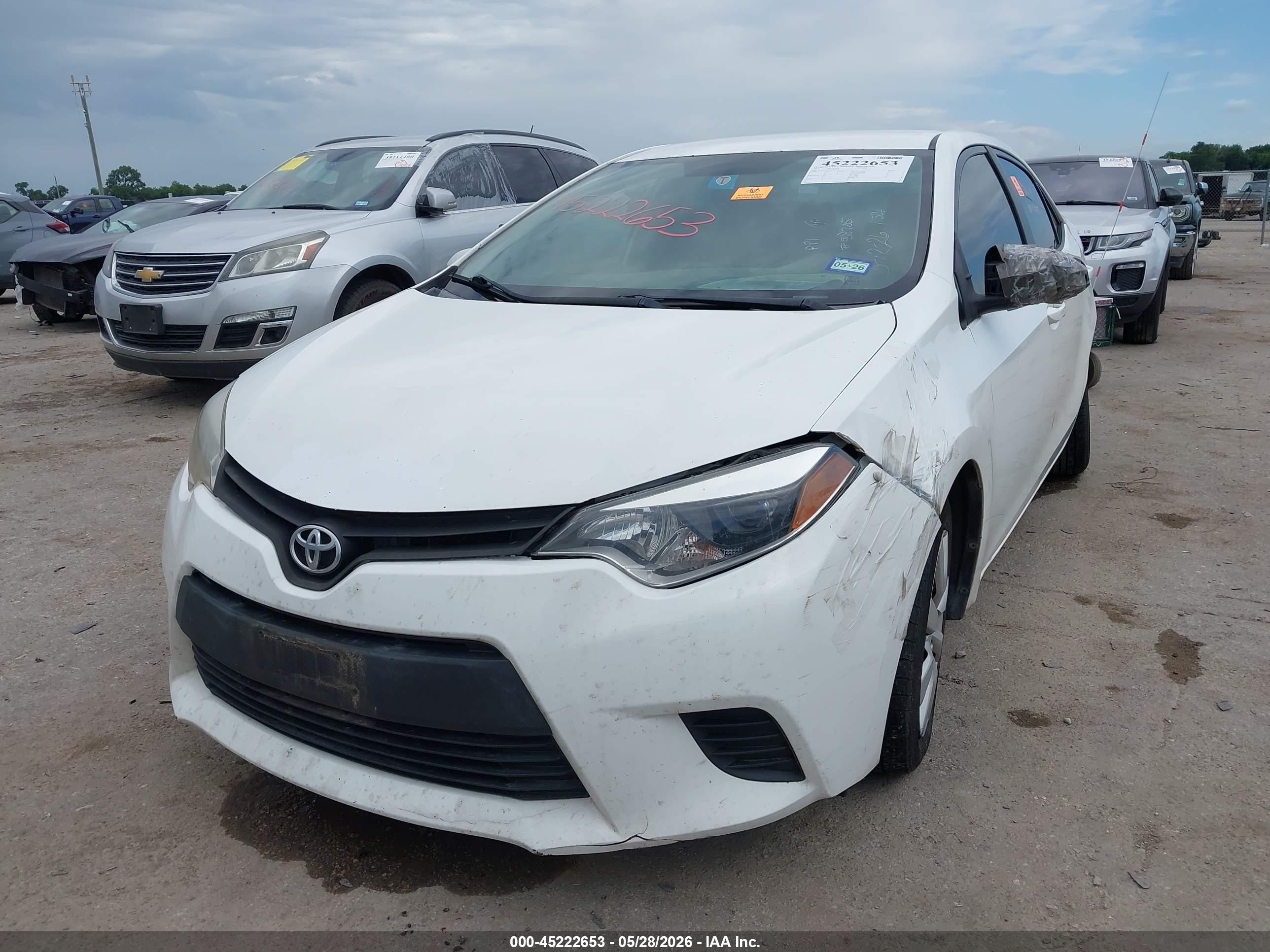 2014 Toyota Corolla Le White vin: 2T1BURHE6EC141847