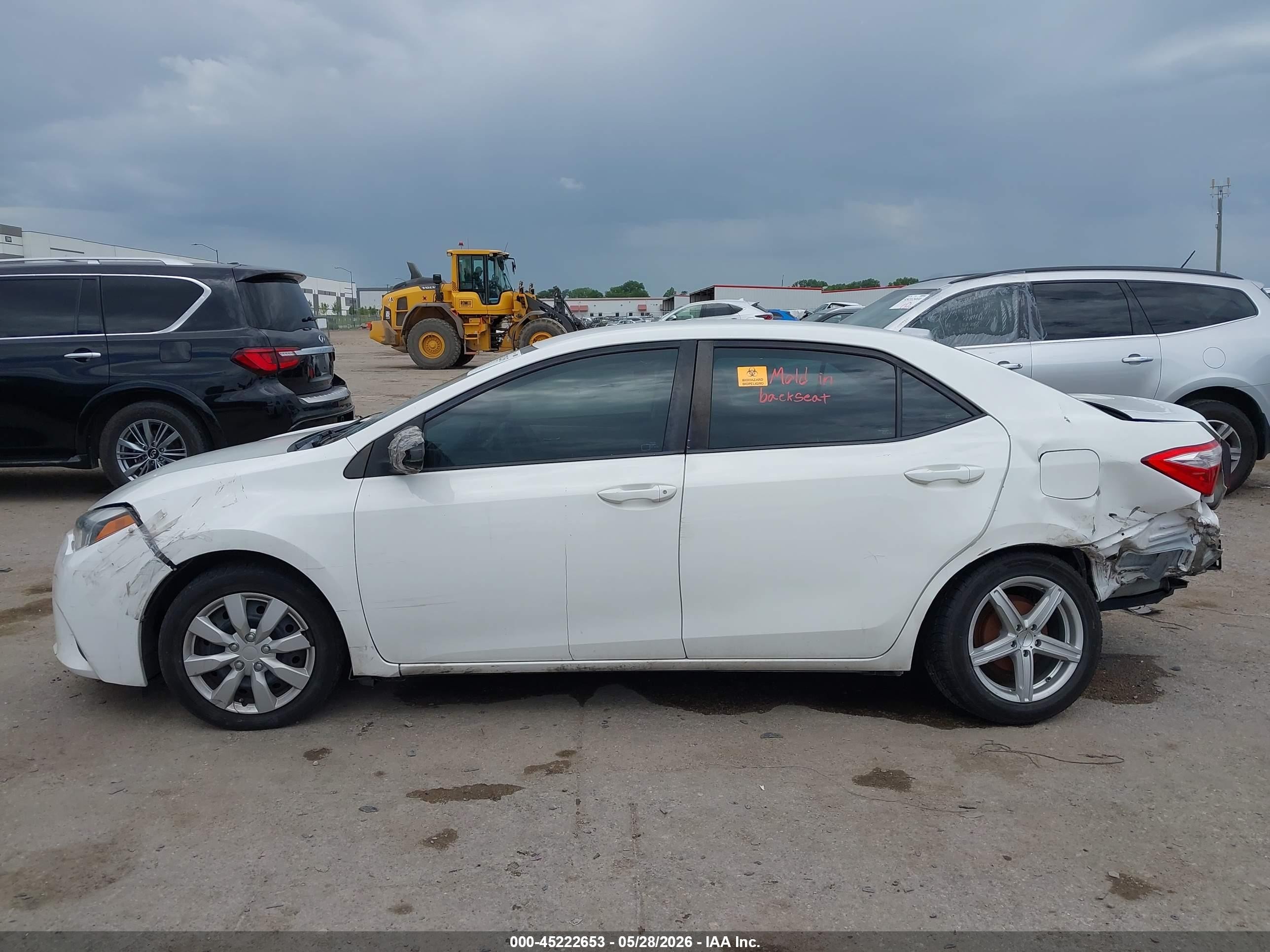 2014 Toyota Corolla Le White vin: 2T1BURHE6EC141847