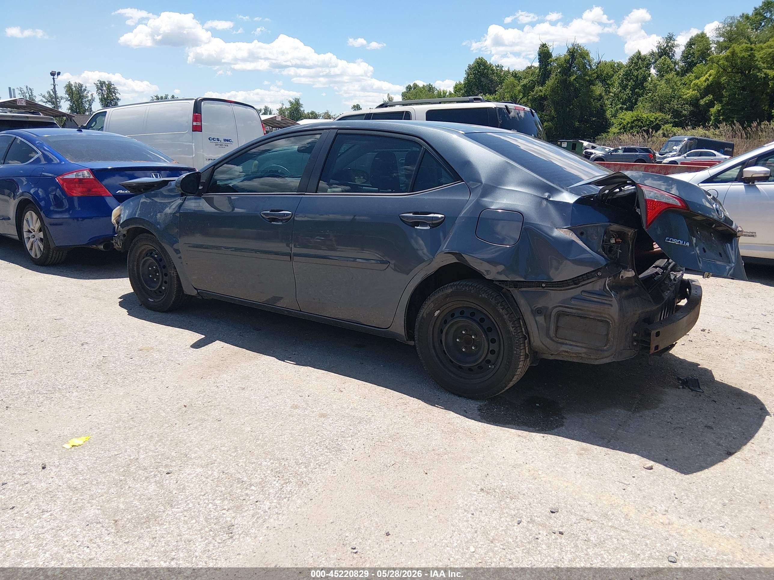2014 Toyota Corolla Le Gray vin: 2T1BURHE6EC147728