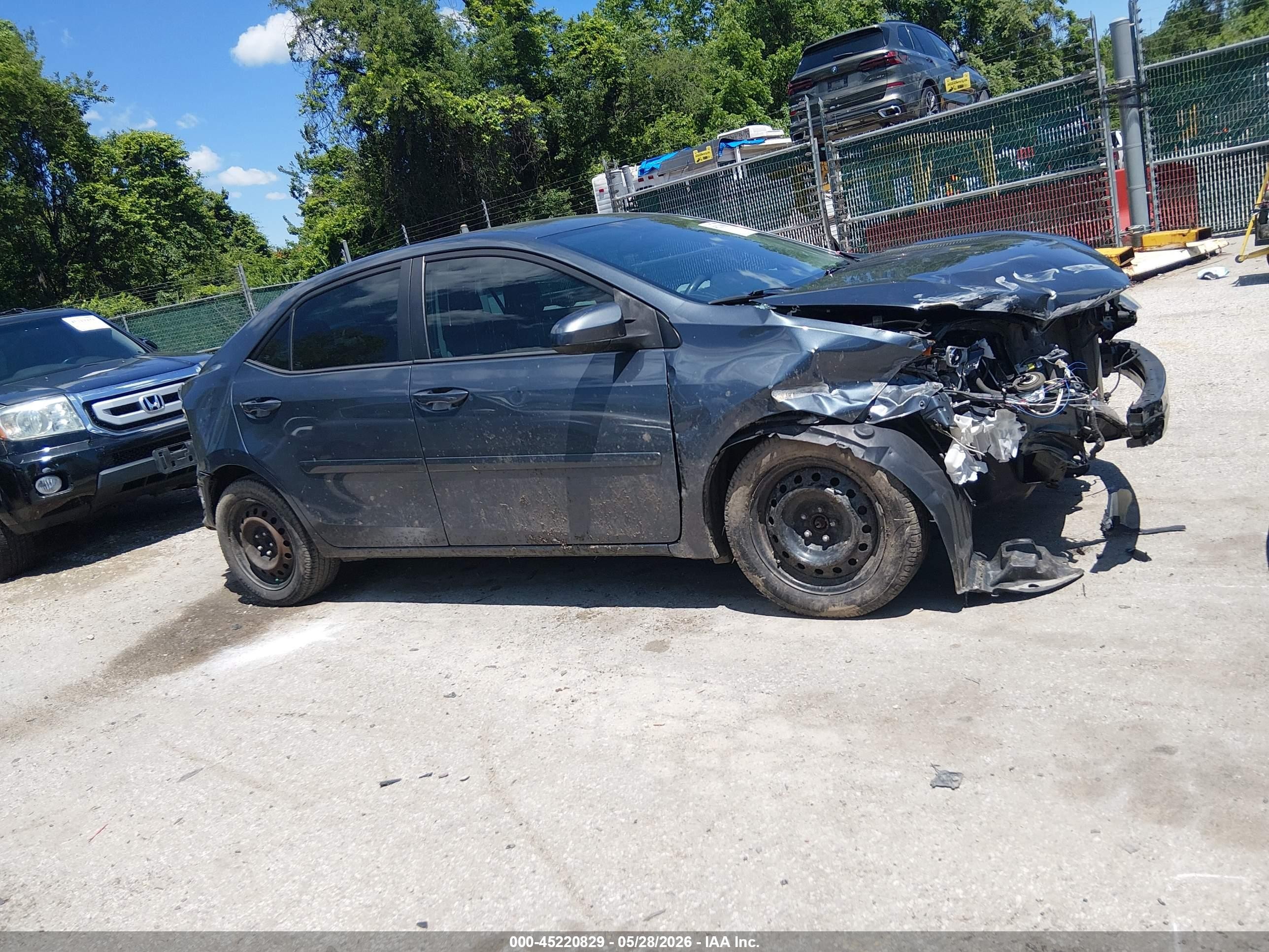 2014 Toyota Corolla Le Gray vin: 2T1BURHE6EC147728