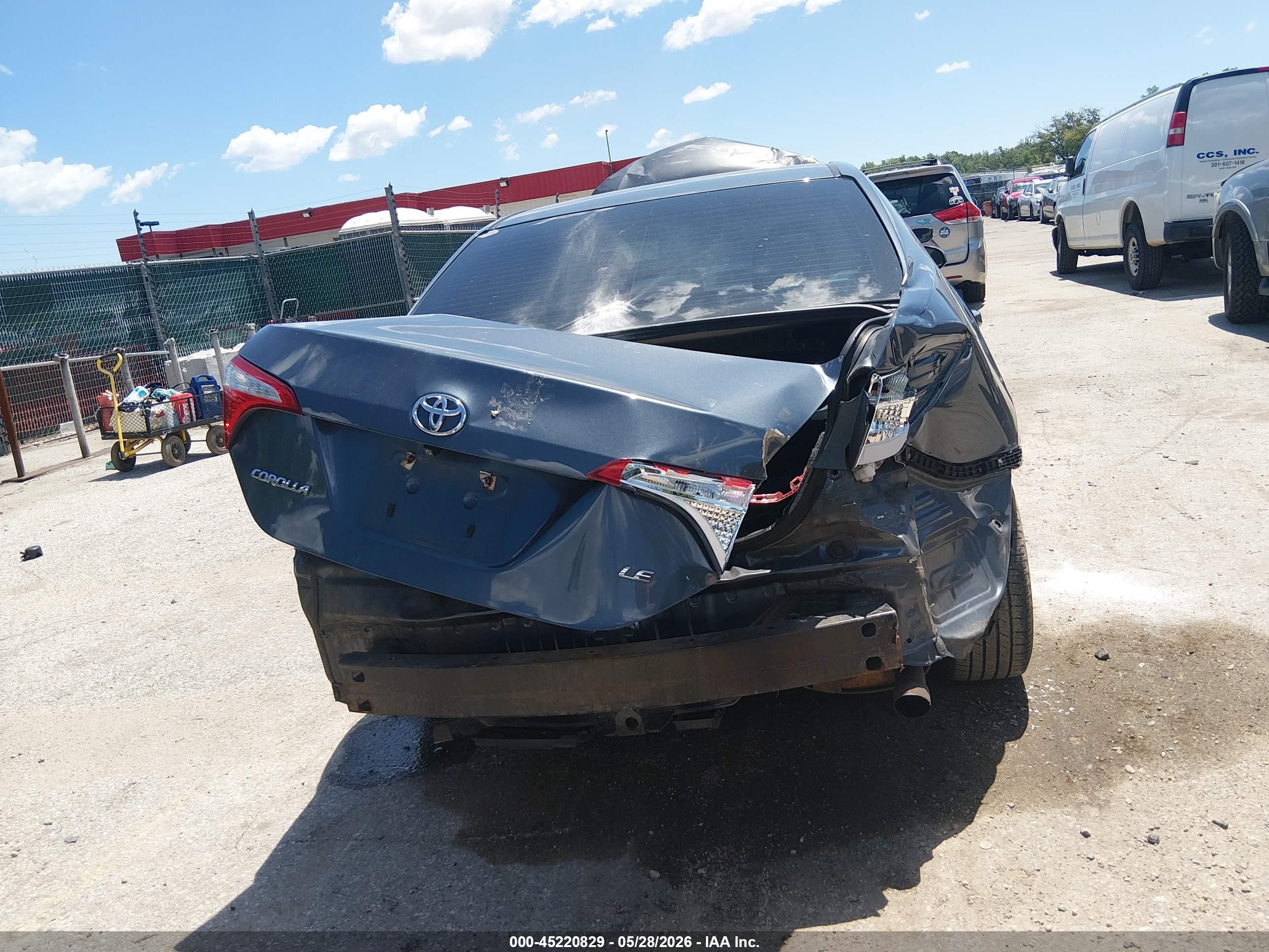 2014 Toyota Corolla Le Gray vin: 2T1BURHE6EC147728