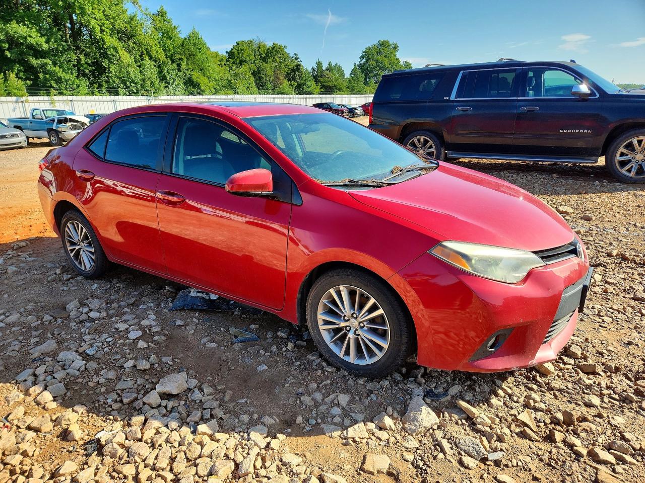 2014 Toyota Corolla Le Premium Red vin: 2T1BURHE6EC148975