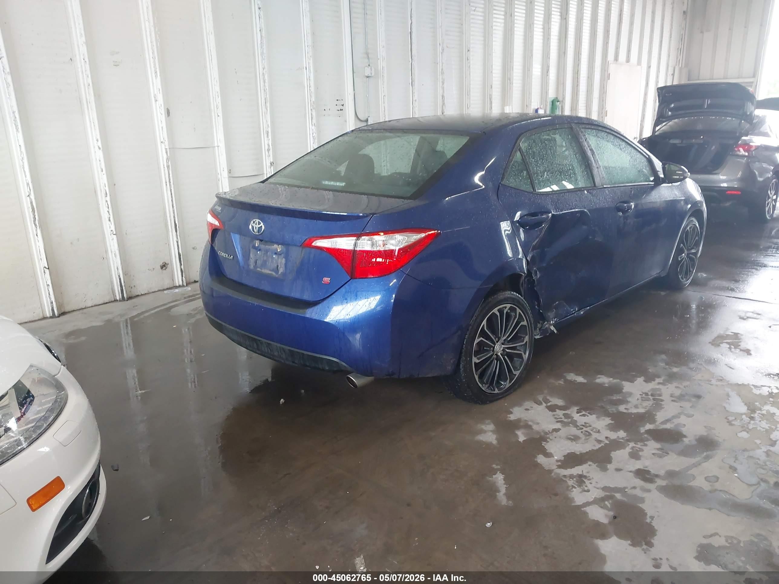 2014 Toyota Corolla S Plus Blue vin: 2T1BURHE6EC154999