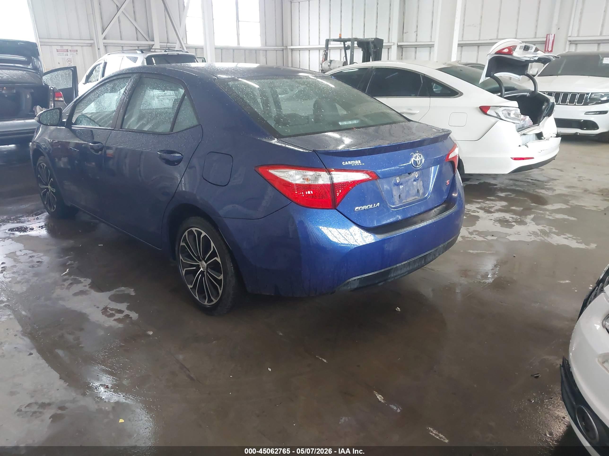 2014 Toyota Corolla S Plus Blue vin: 2T1BURHE6EC154999