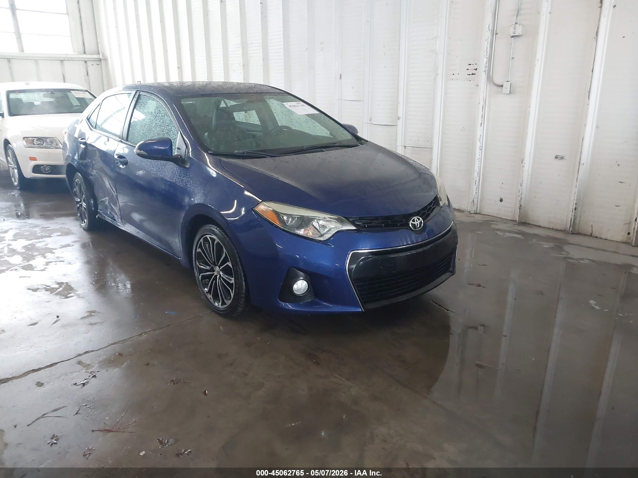 2014 Toyota Corolla S Plus Blue vin: 2T1BURHE6EC154999