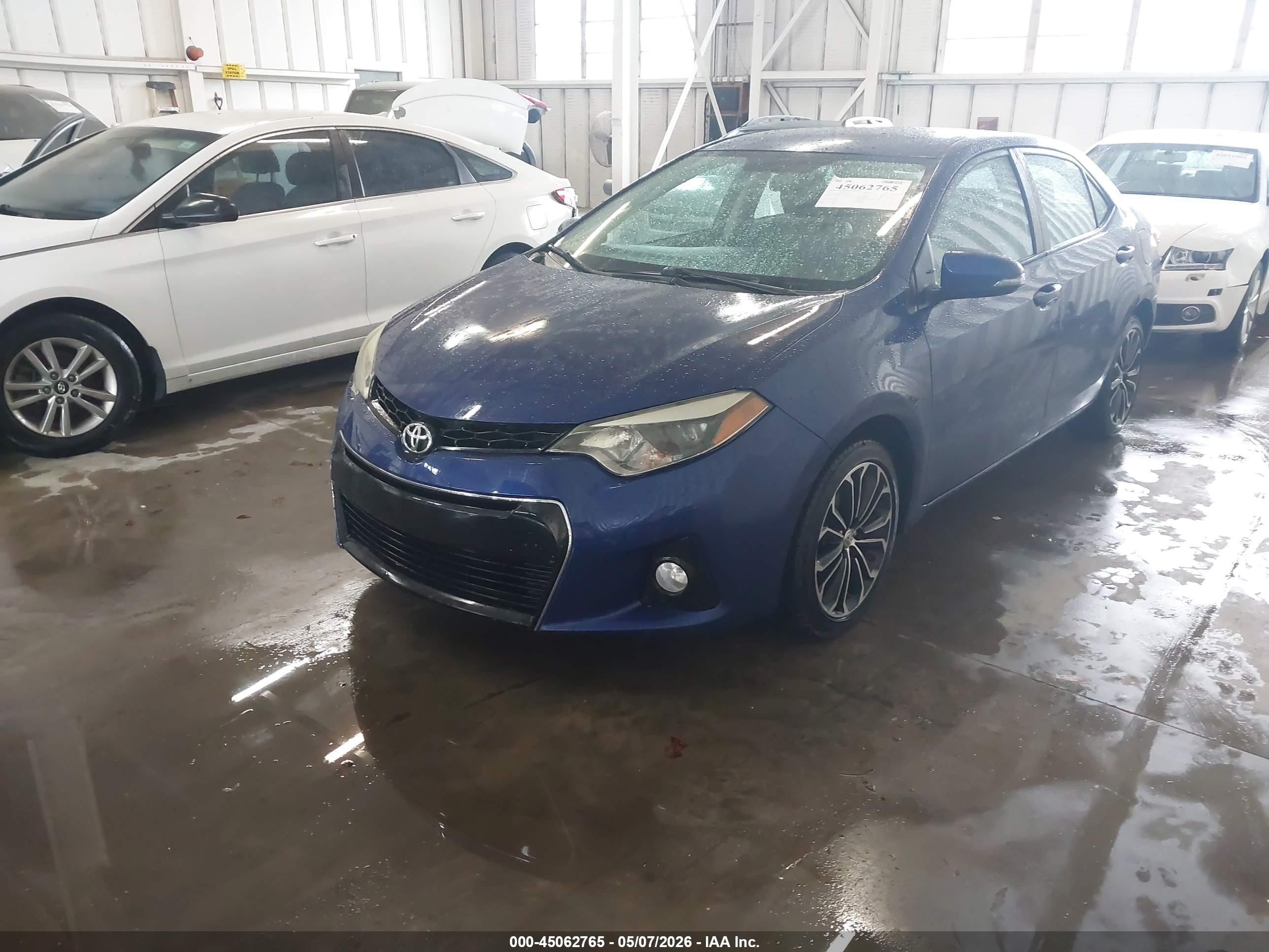 2014 Toyota Corolla S Plus Blue vin: 2T1BURHE6EC154999