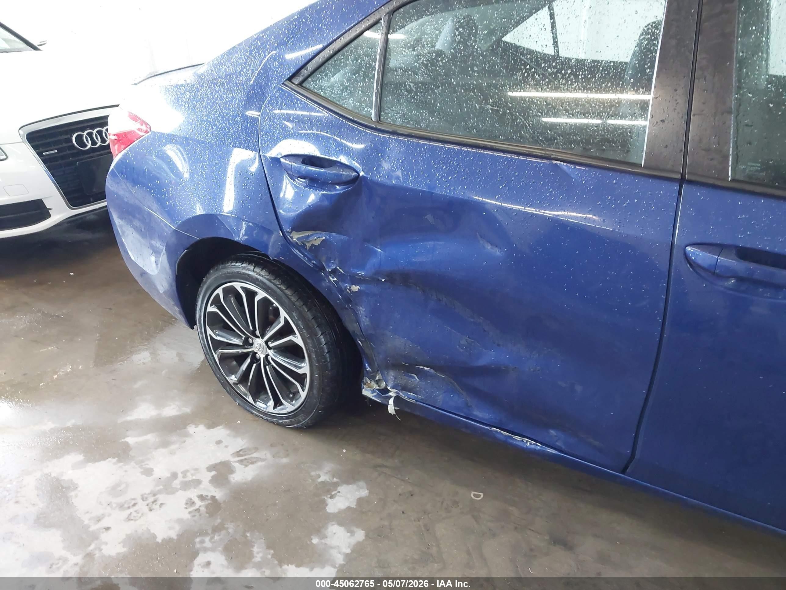 2014 Toyota Corolla S Plus Blue vin: 2T1BURHE6EC154999