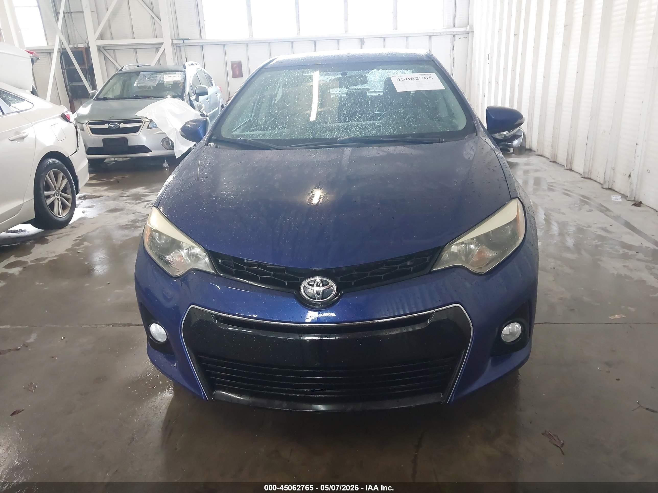 2014 Toyota Corolla S Plus Blue vin: 2T1BURHE6EC154999