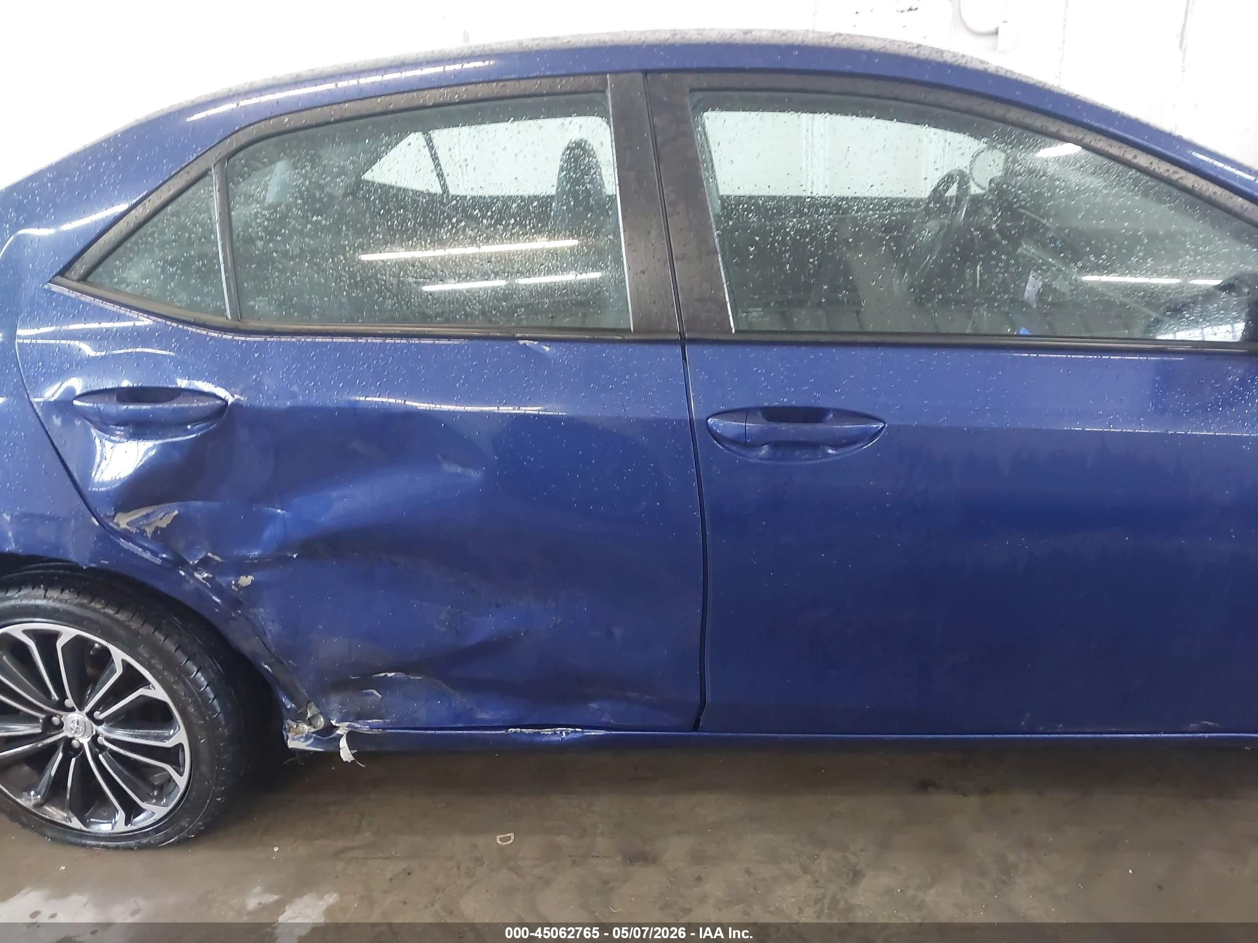 2014 Toyota Corolla S Plus Blue vin: 2T1BURHE6EC154999